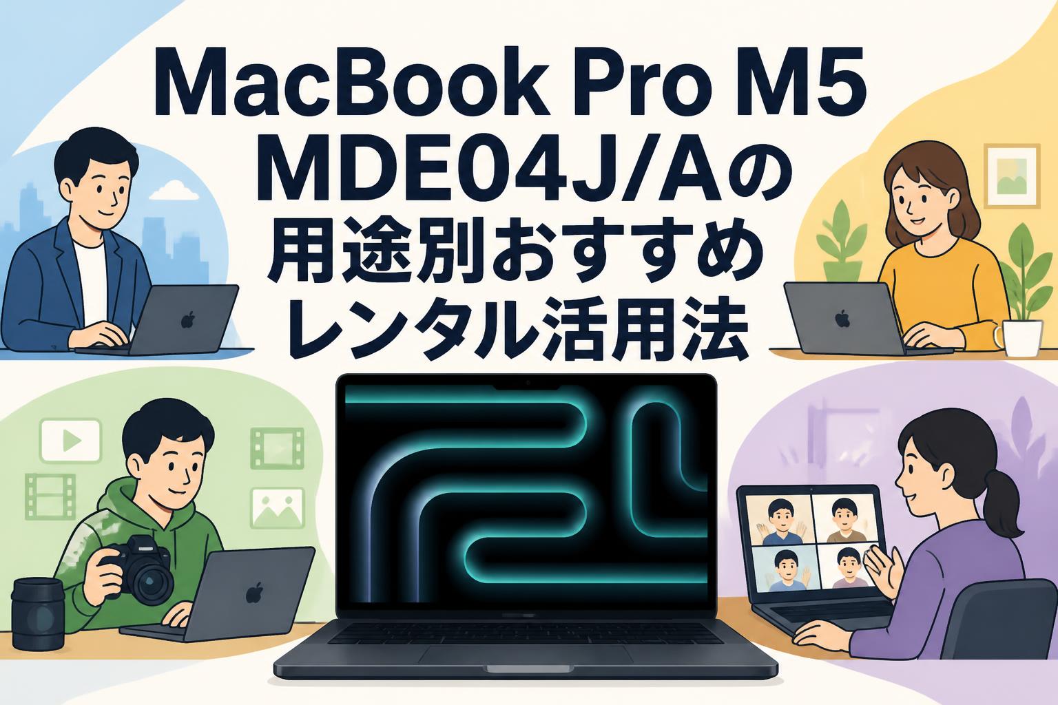 MacBook Pro M5 MDE04J/Aの用途別おすすめレンタル活用法