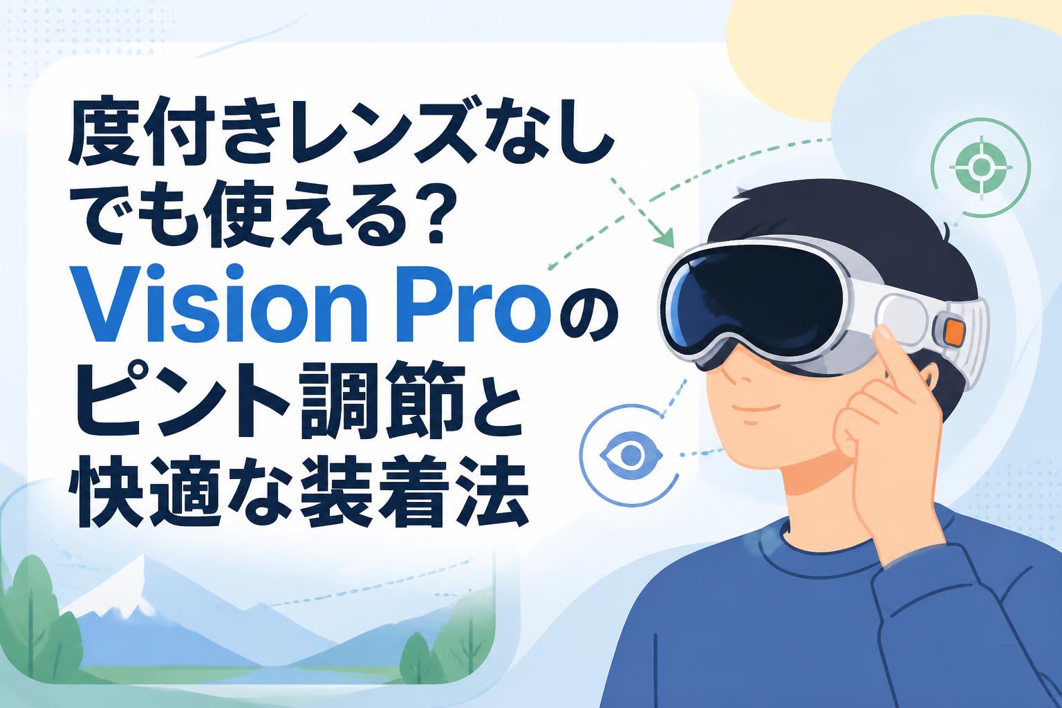 度付きレンズなしでも使える？Vision Proのピント調節と快適な装着法