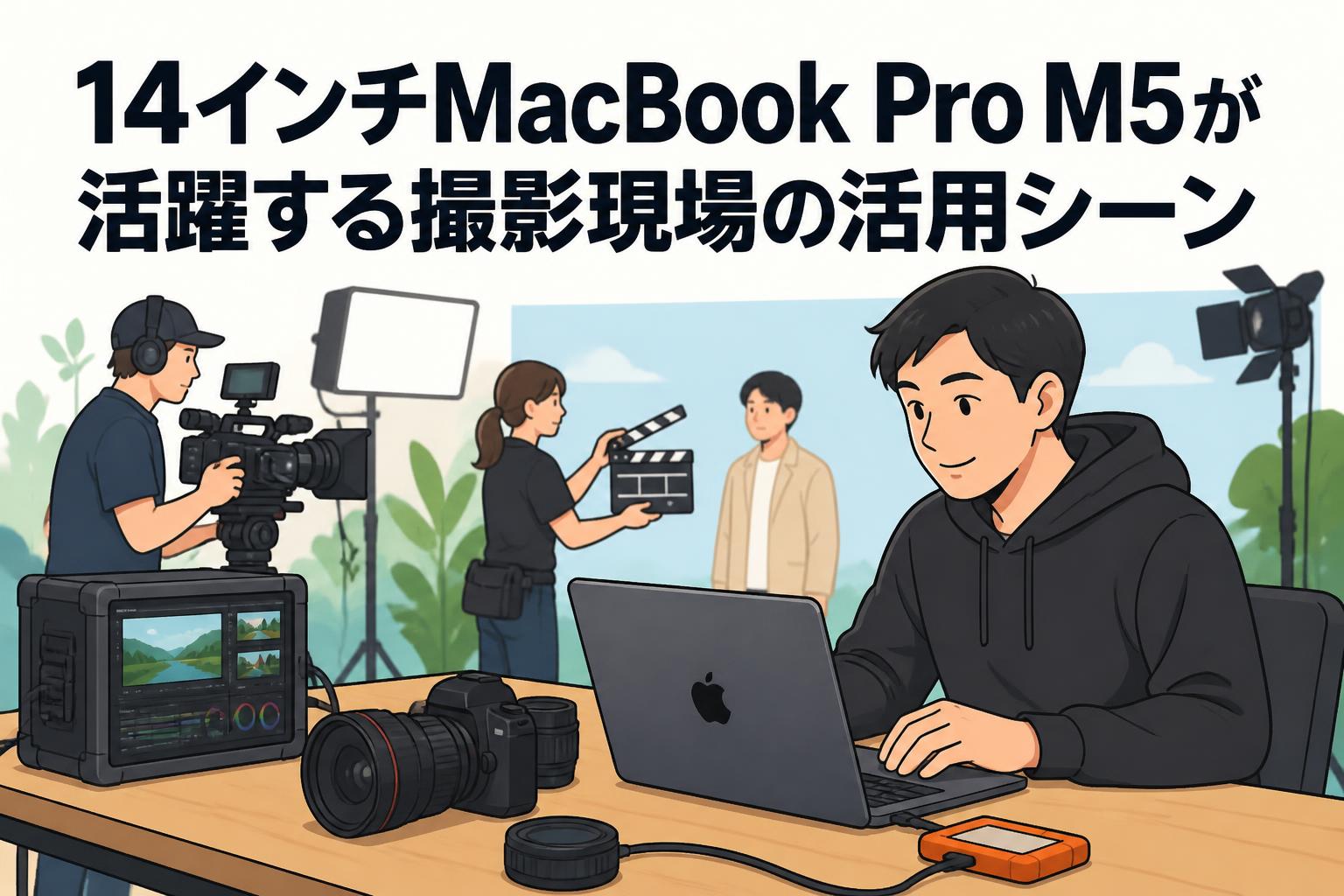 14インチMacBook Pro M5が活躍する撮影現場の活用シーン