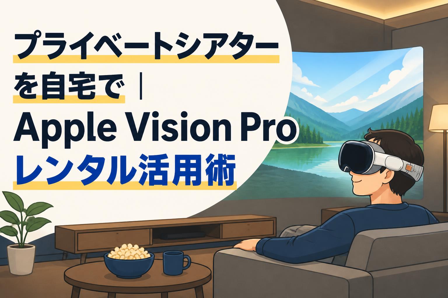 プライベートシアターを自宅で｜Apple Vision Proレンタル活用術