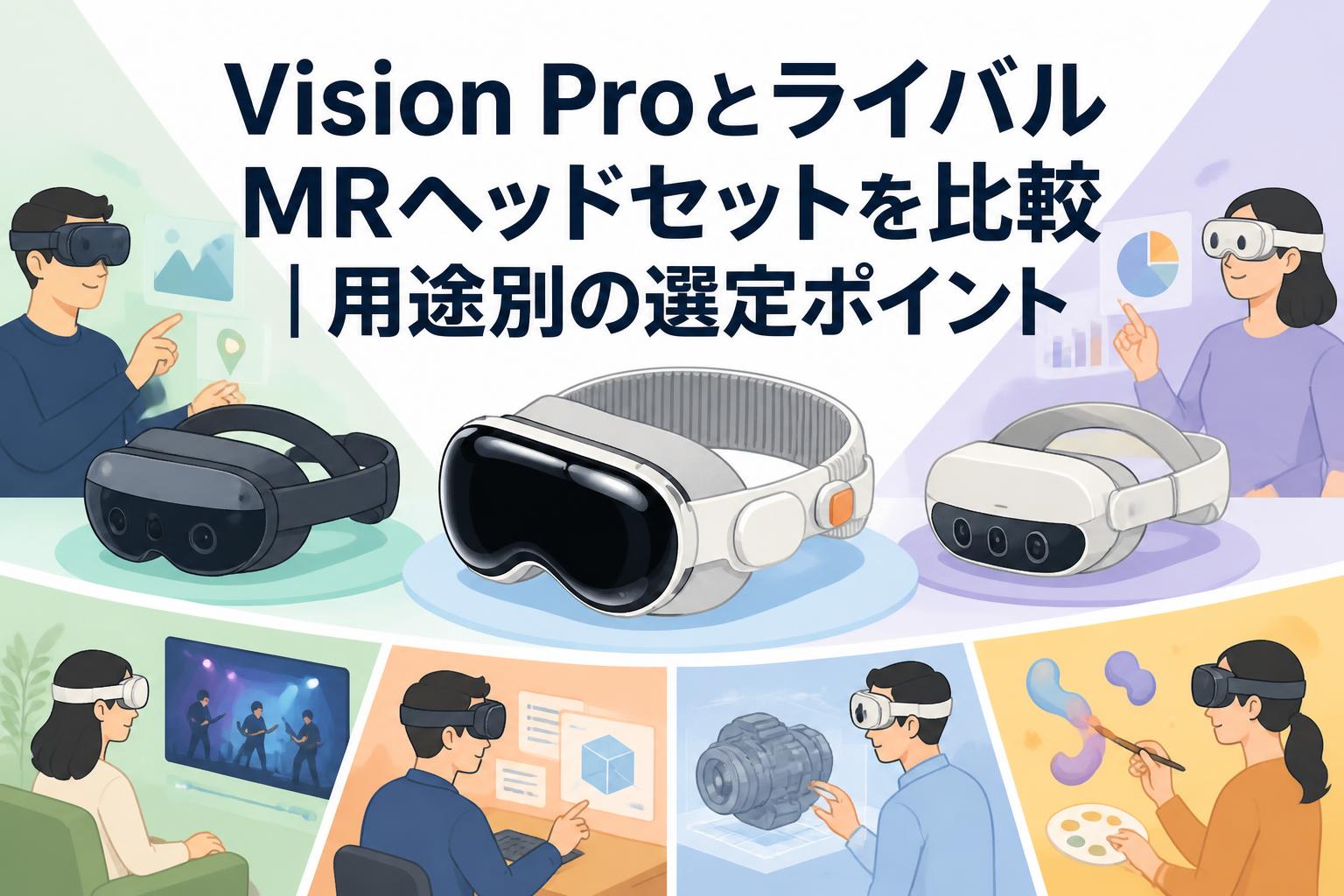 Vision ProとライバルMRヘッドセットを比較｜用途別の選定ポイント