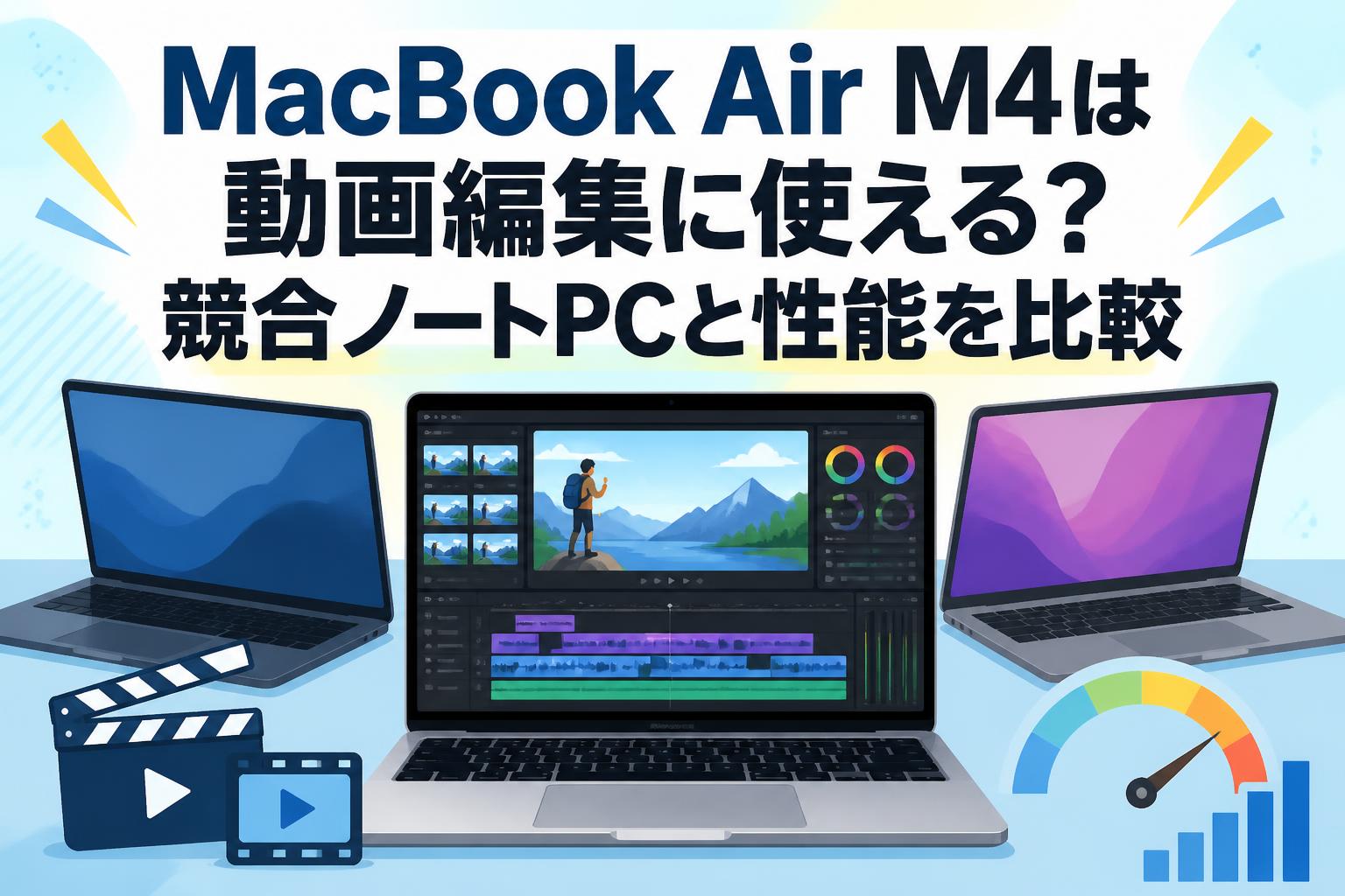 MacBook Air M4は動画編集に使える？競合ノートPCと性能を比較