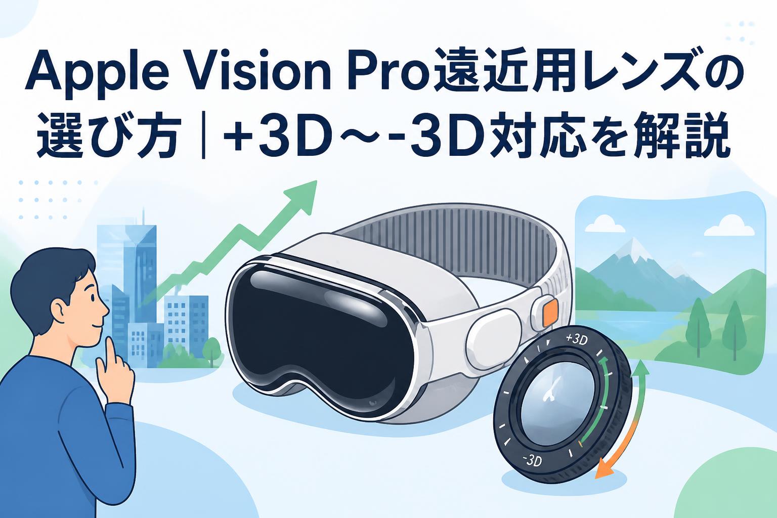 Apple Vision Pro遠近用レンズの選び方｜+3D～-3D対応を解説