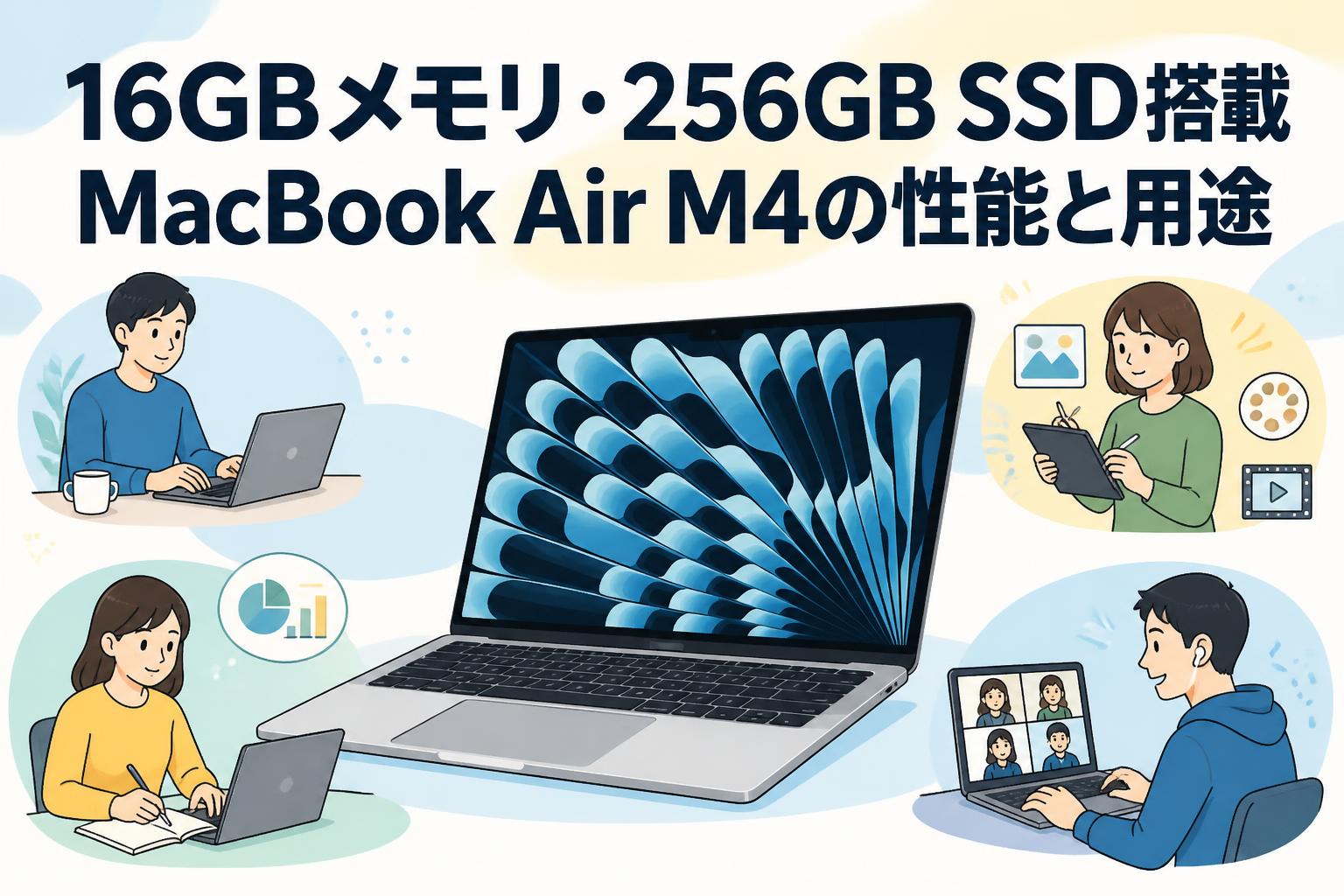 16GBメモリ・256GB SSD搭載MacBook Air M4の性能と用途
