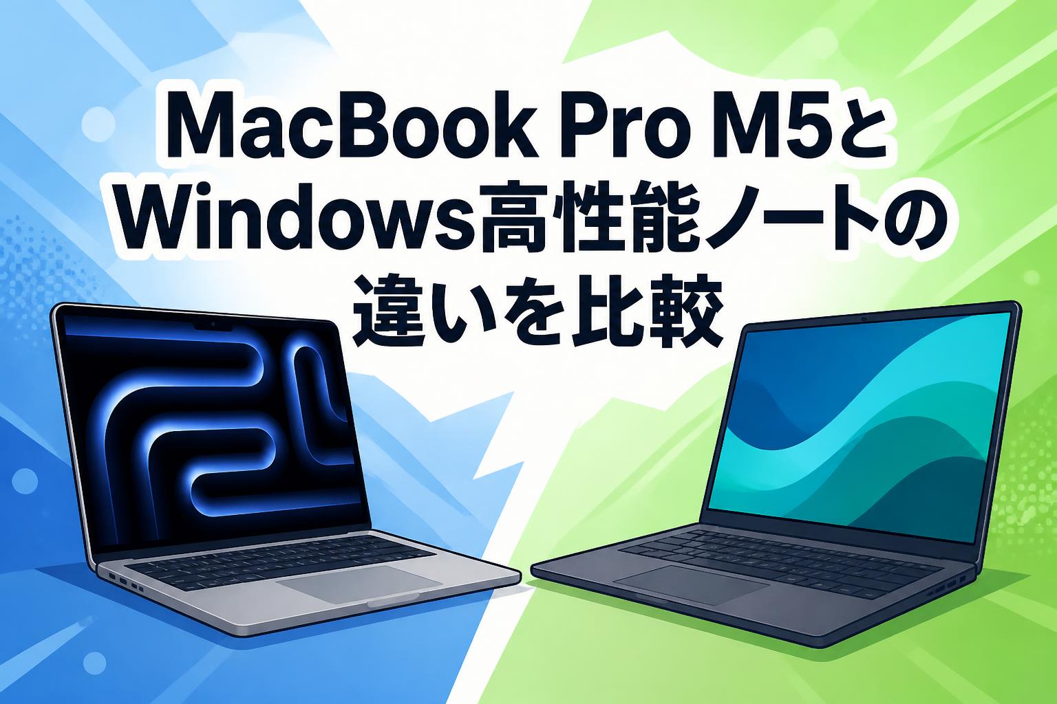 MacBook Pro M5とWindows高性能ノートの違いを比較