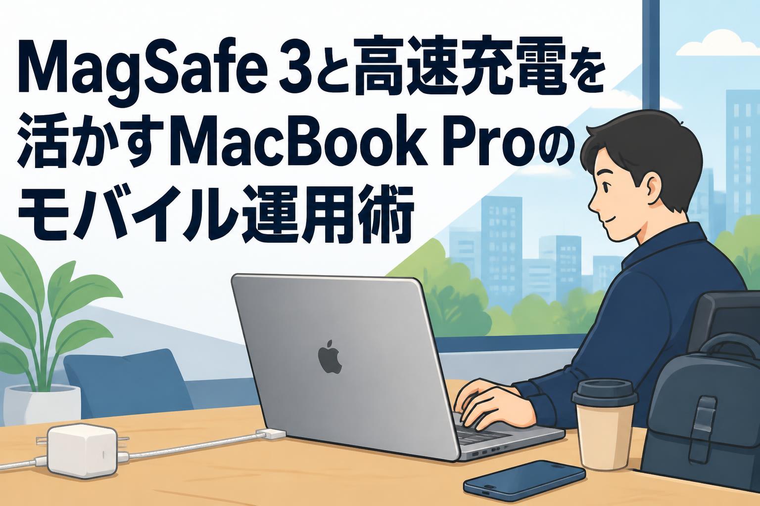 MagSafe 3と高速充電を活かすMacBook Proのモバイル運用術