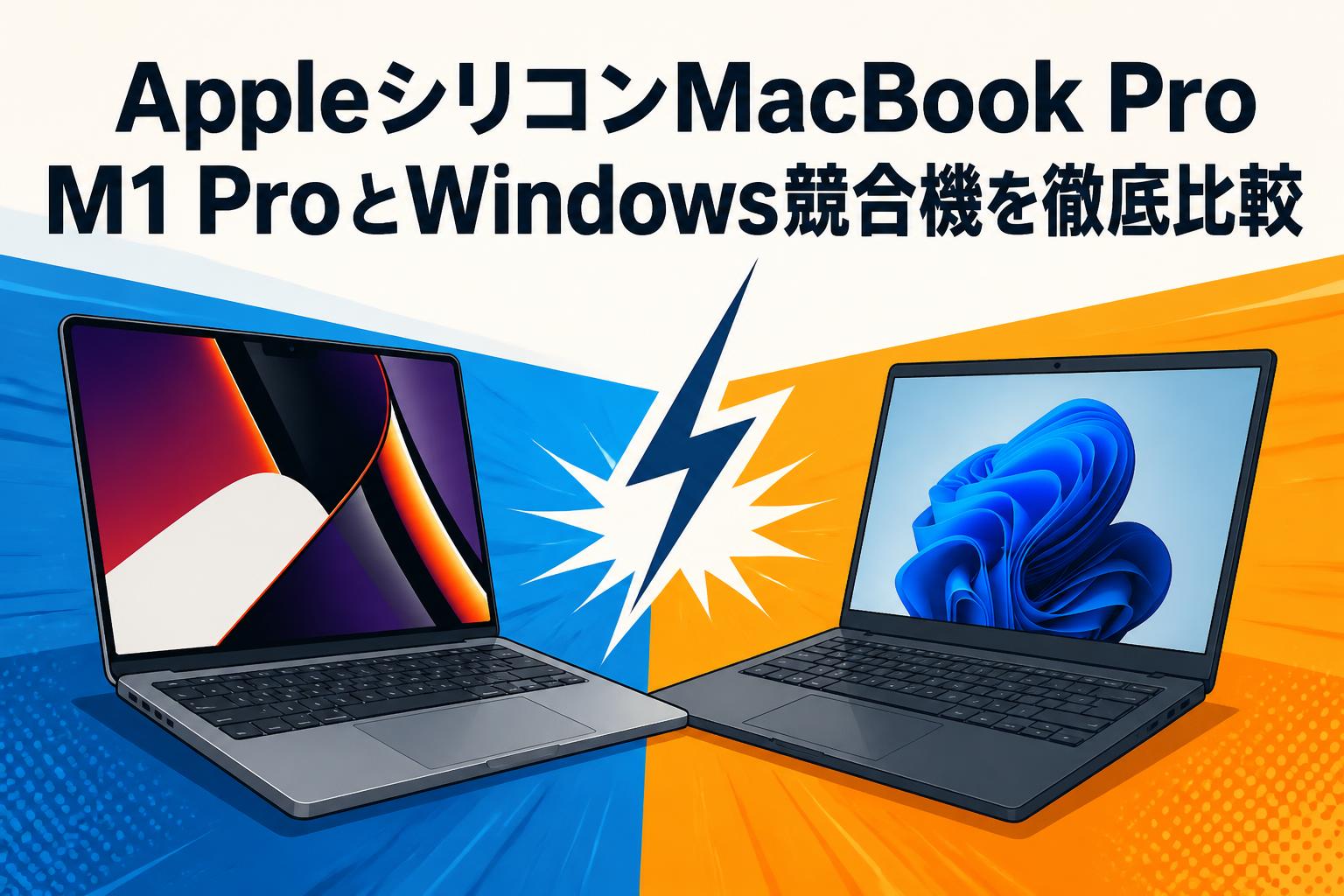 AppleシリコンMacBook Pro M1 ProとWindows競合機を徹底比較