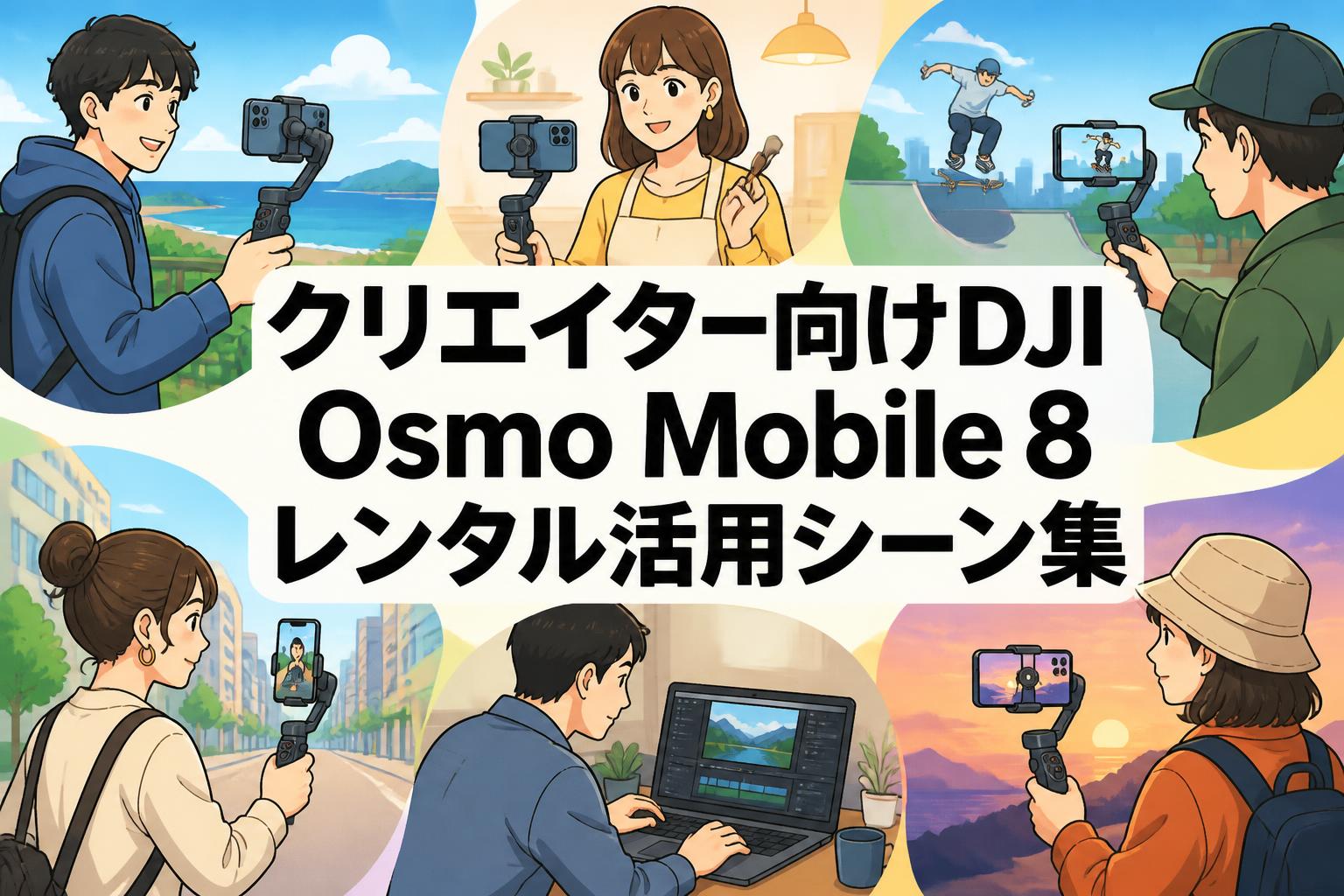 クリエイター向けDJI Osmo Mobile 8レンタル活用シーン集
