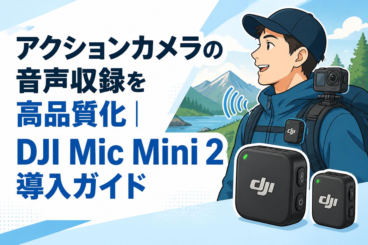 アクションカメラの音声収録を高品質化｜DJI Mic Mini 2導入ガイド