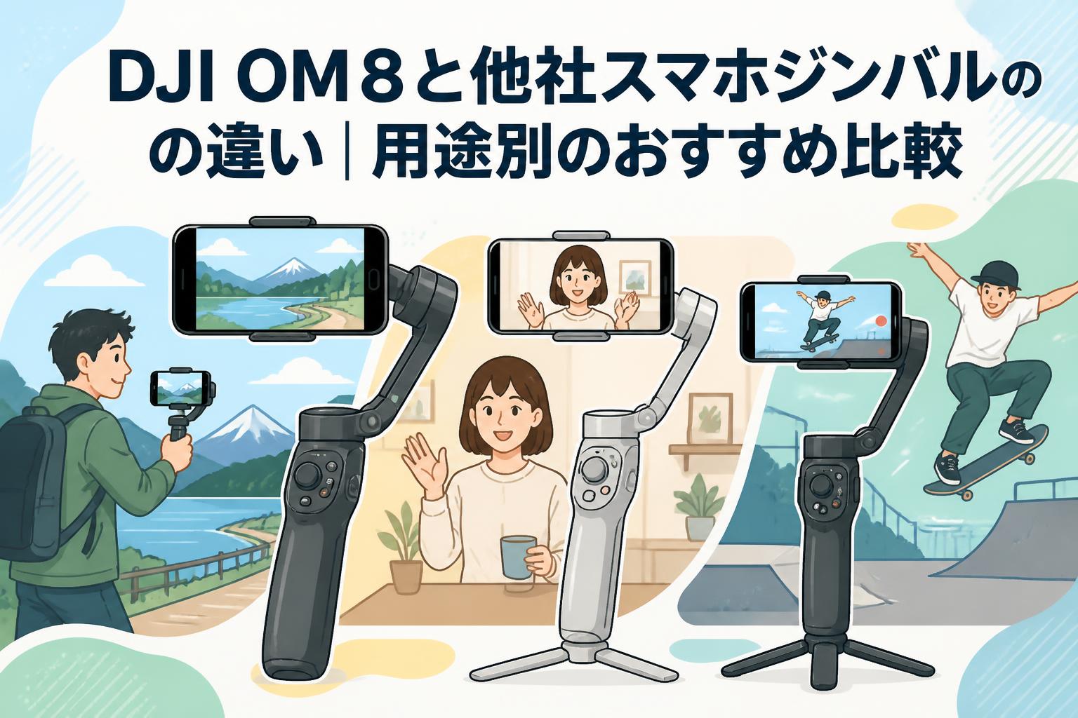 DJI OM8と他社スマホジンバルの違い｜用途別のおすすめ比較