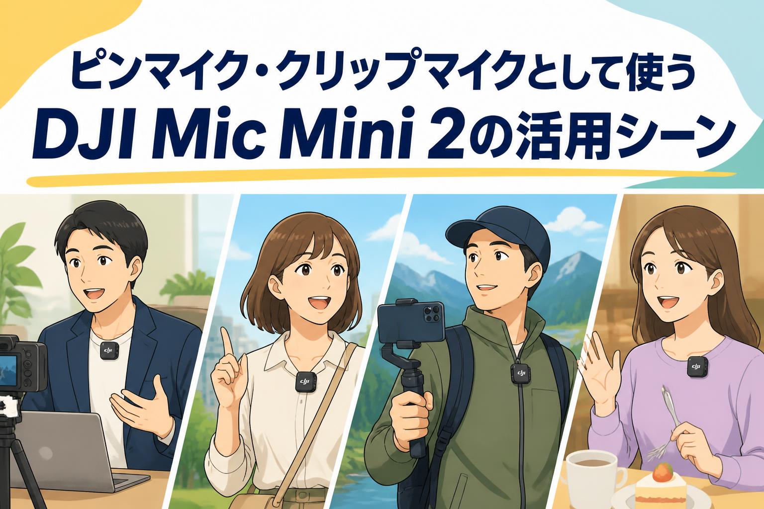 ピンマイク・クリップマイクとして使うDJI Mic Mini 2の活用シーン