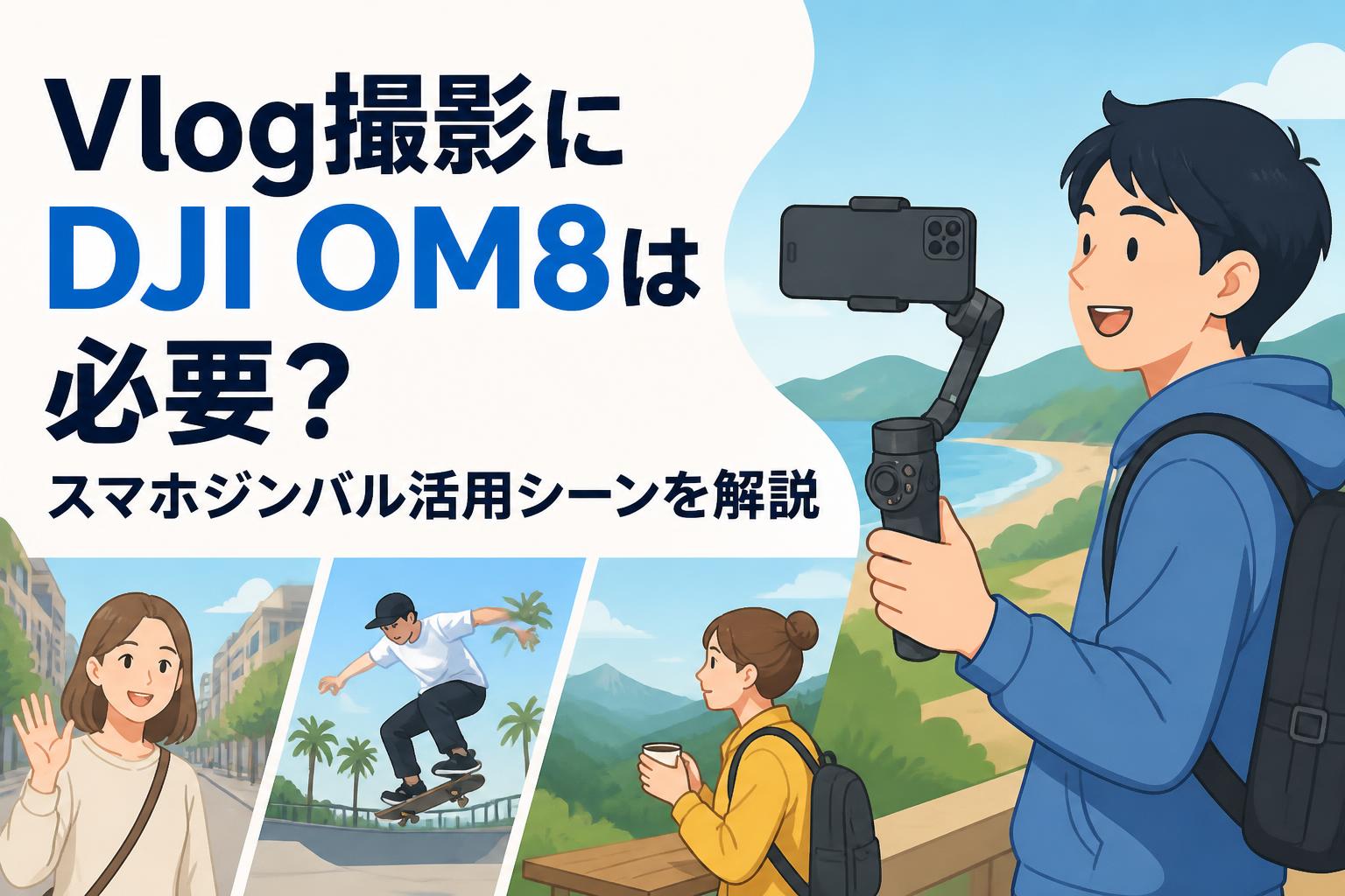 Vlog撮影にDJI OM8は必要？スマホジンバル活用シーンを解説