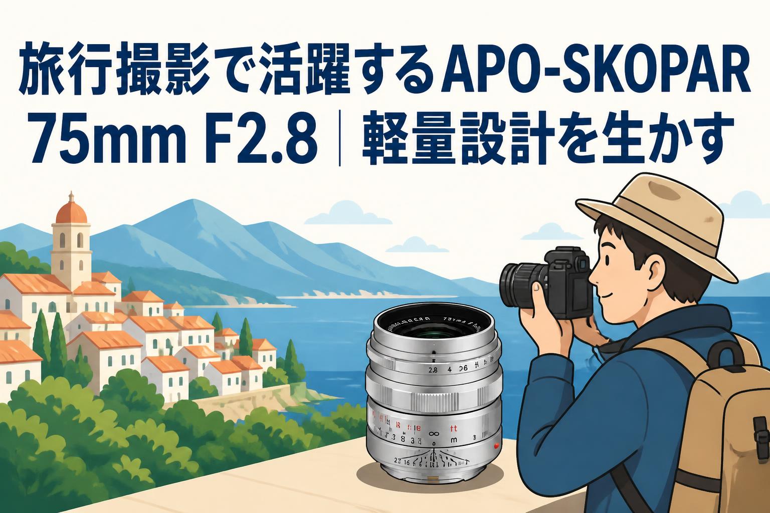旅行撮影で活躍するAPO-SKOPAR 75mm F2.8｜軽量設計を生かす