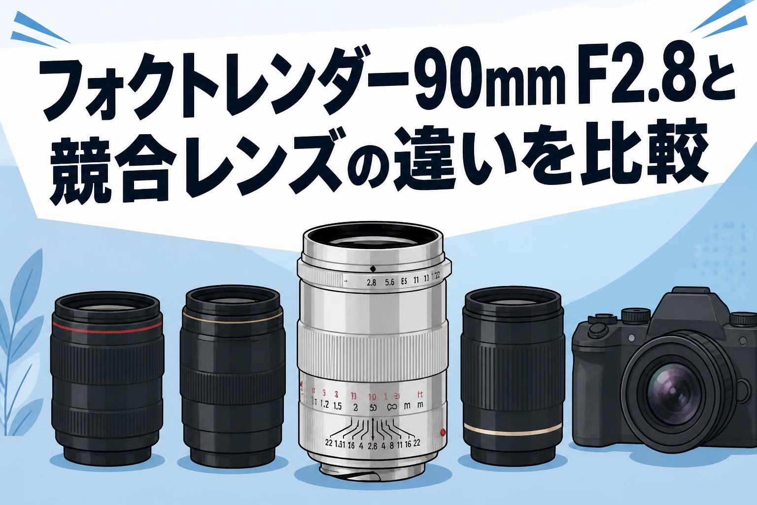 フォクトレンダー90mm F2.8と競合レンズの違いを比較