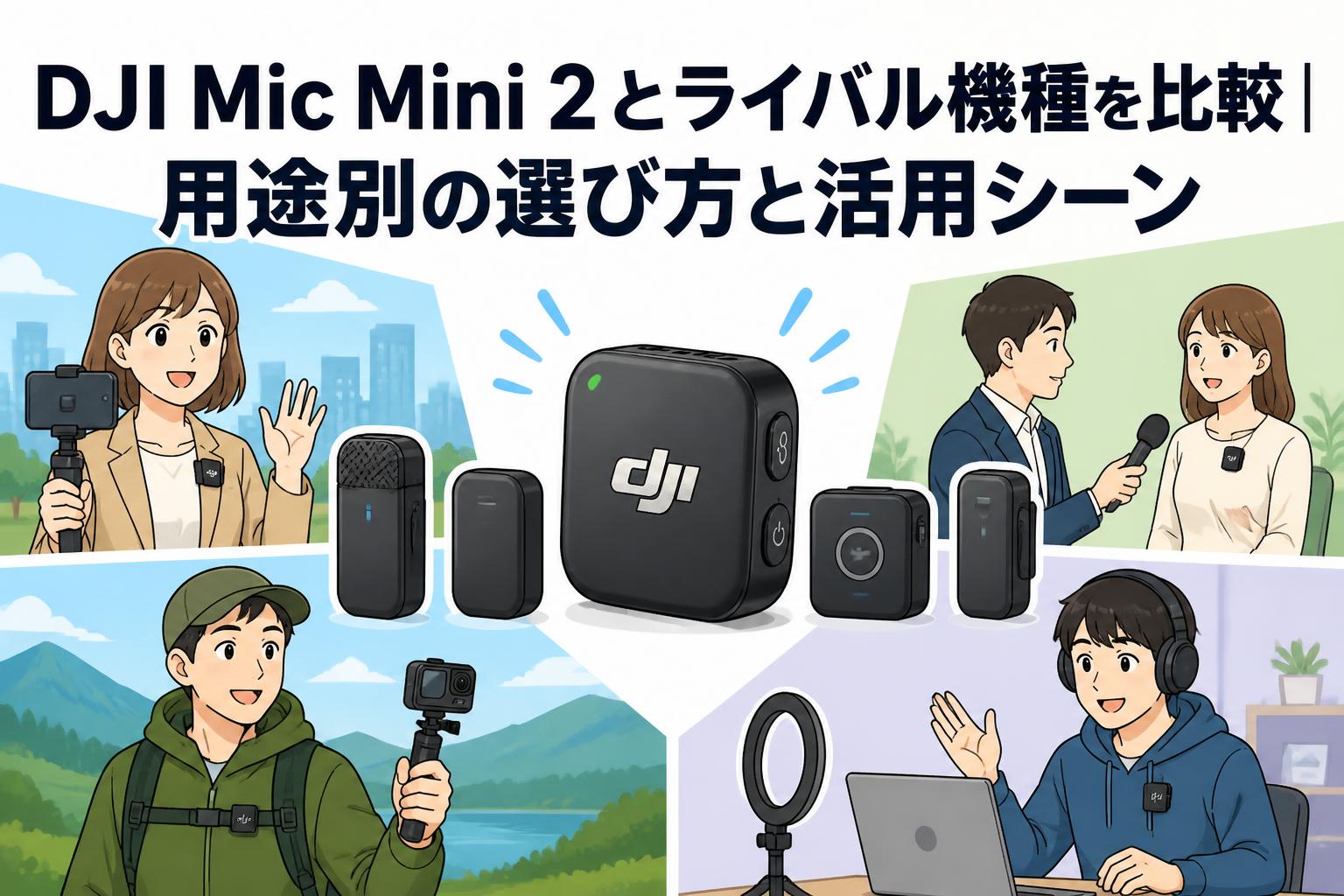 DJI Mic Mini 2とライバル機種を比較｜用途別の選び方と活用シーン