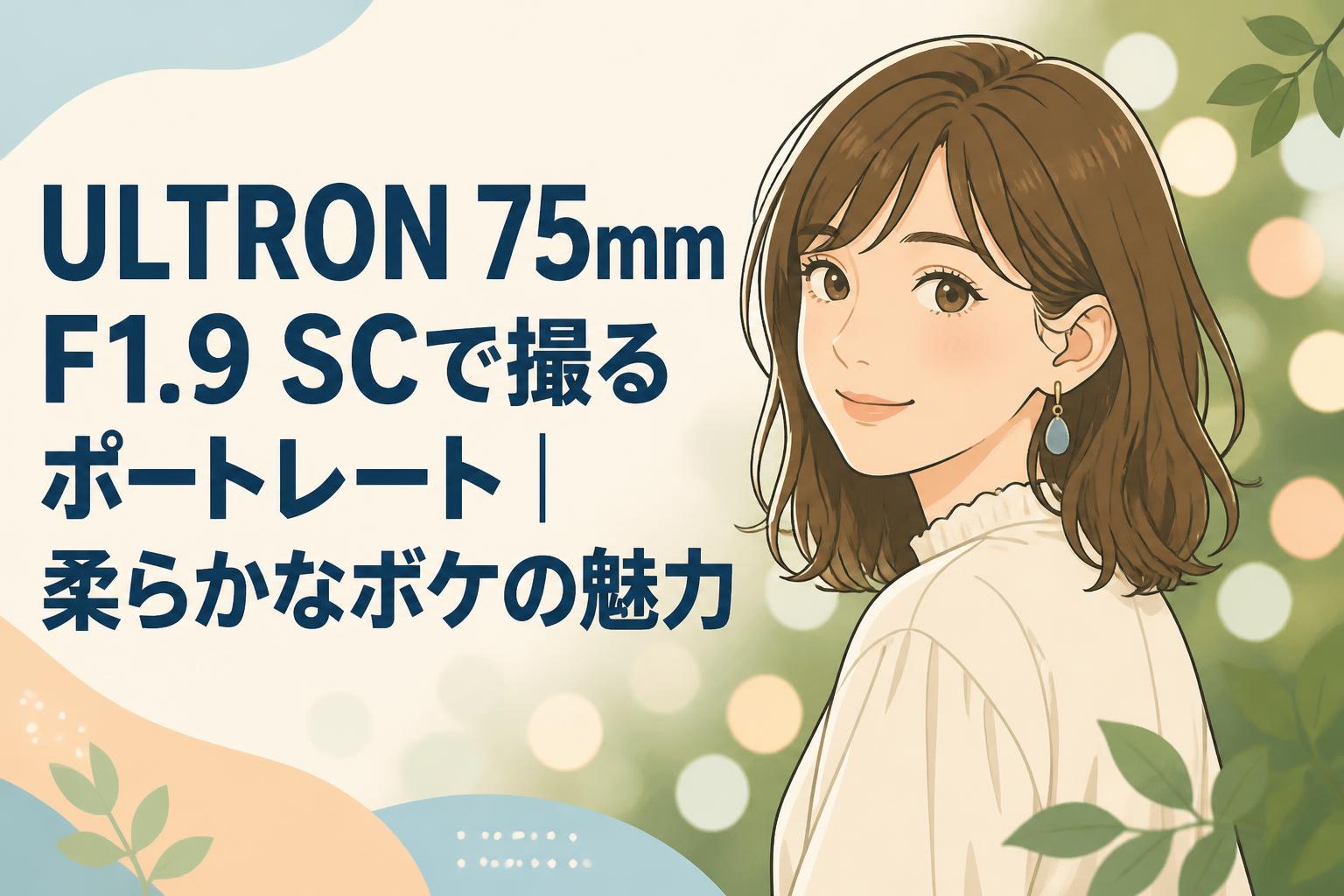 ULTRON 75mm F1.9 SCで撮るポートレート｜柔らかなボケの魅力
