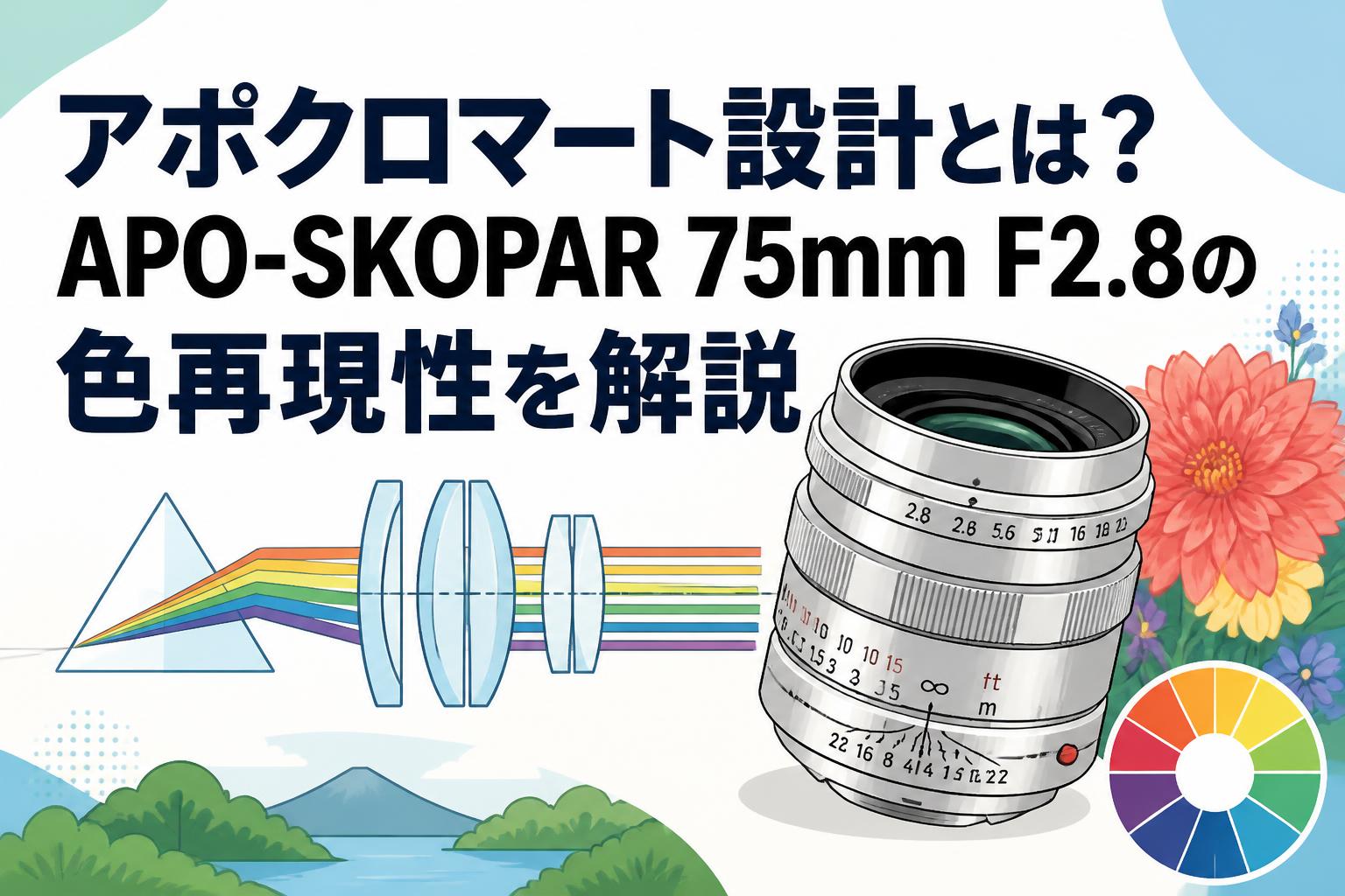 アポクロマート設計とは？APO-SKOPAR 75mm F2.8の色再現性を解説