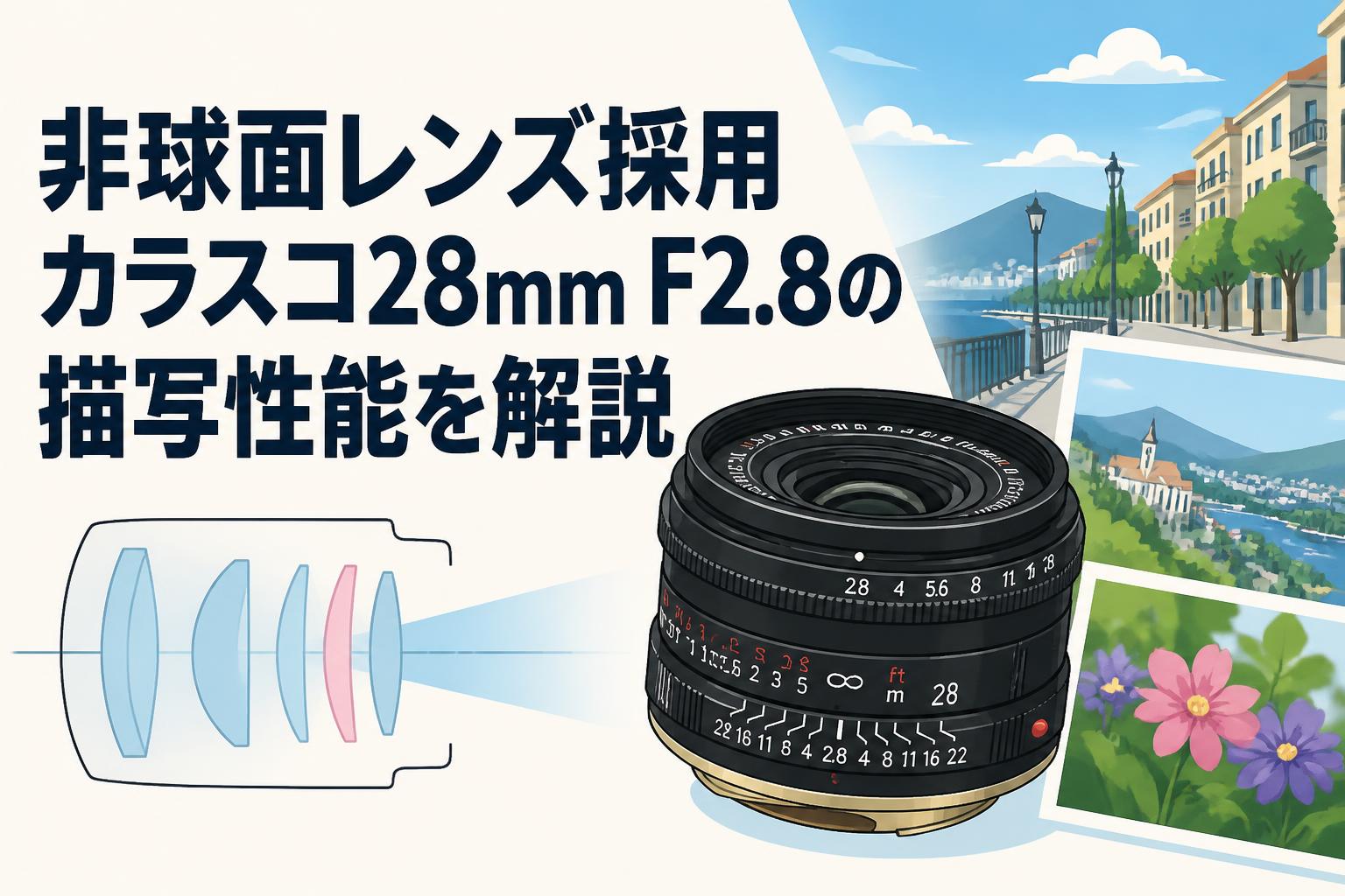 非球面レンズ採用カラスコ28mm F2.8の描写性能を解説