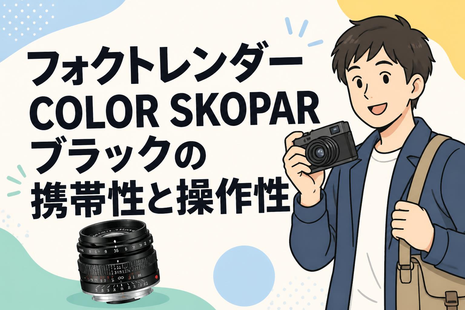 フォクトレンダーCOLOR SKOPAR ブラックの携帯性と操作性
