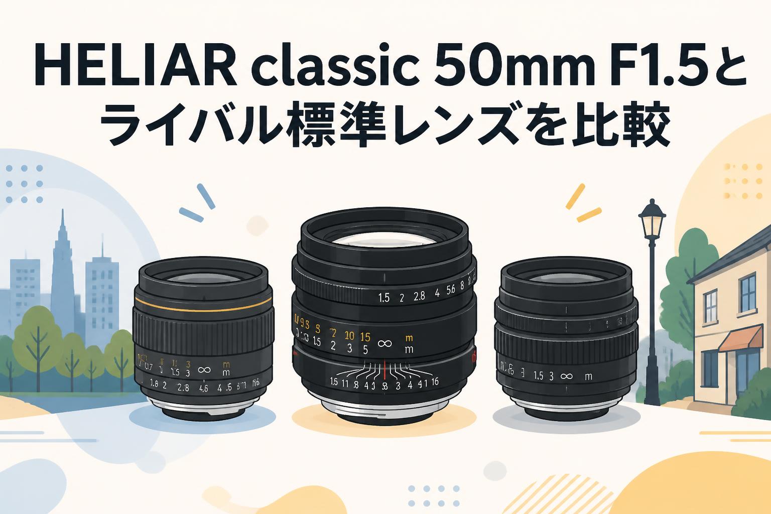 HELIAR classic 50mm F1.5とライバル標準レンズを比較