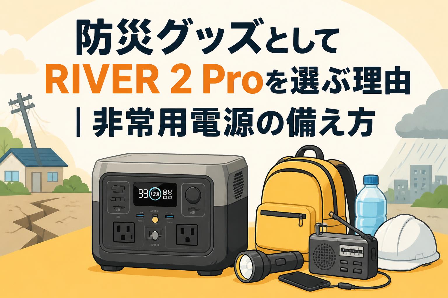 防災グッズとしてRIVER 2 Proを選ぶ理由｜非常用電源の備え方