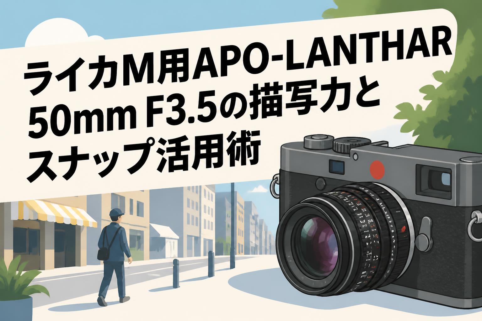 ライカM用APO-LANTHAR 50mm F3.5の描写力とスナップ活用術