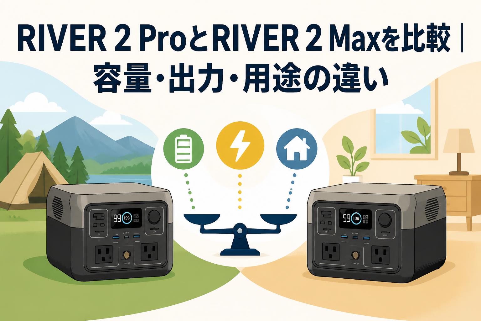 RIVER 2 ProとRIVER 2 Maxを比較｜容量・出力・用途の違い