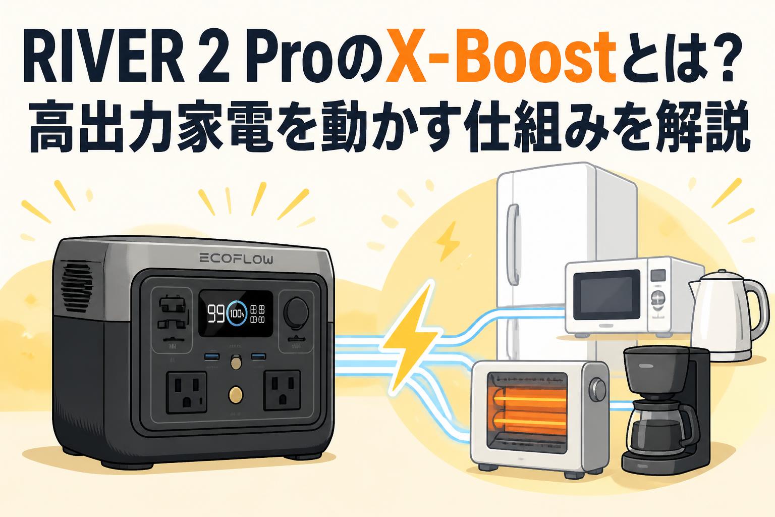 RIVER 2 ProのX-Boostとは？高出力家電を動かす仕組みを解説