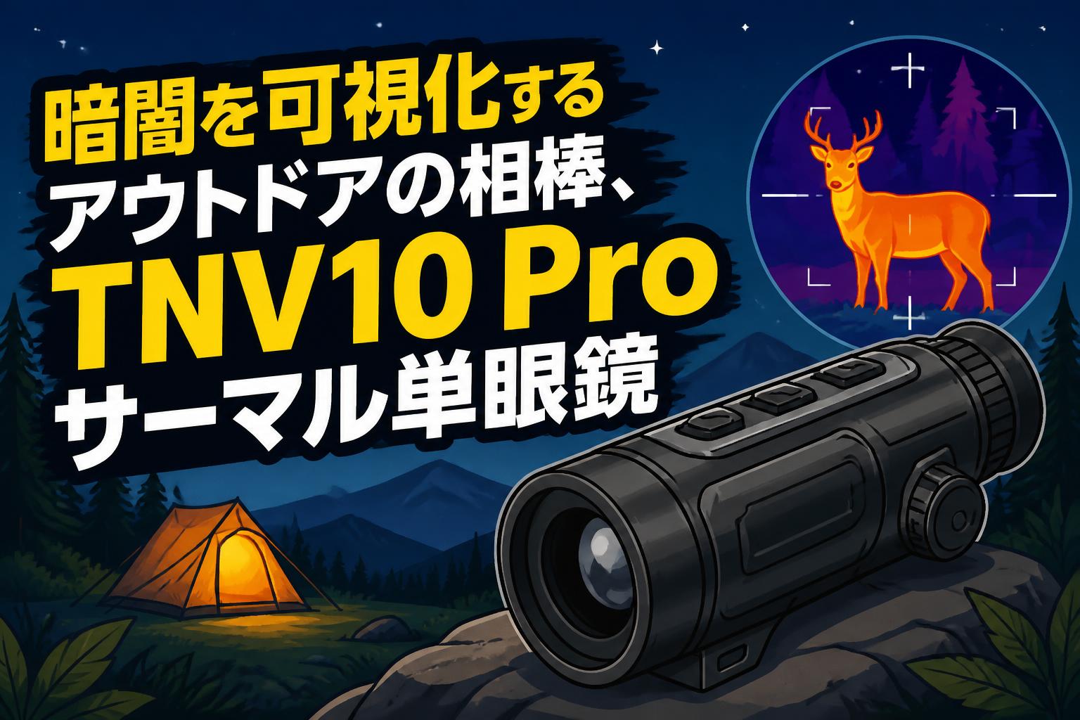 暗闇を可視化するアウトドアの相棒、TNV10 Proサーマル単眼鏡