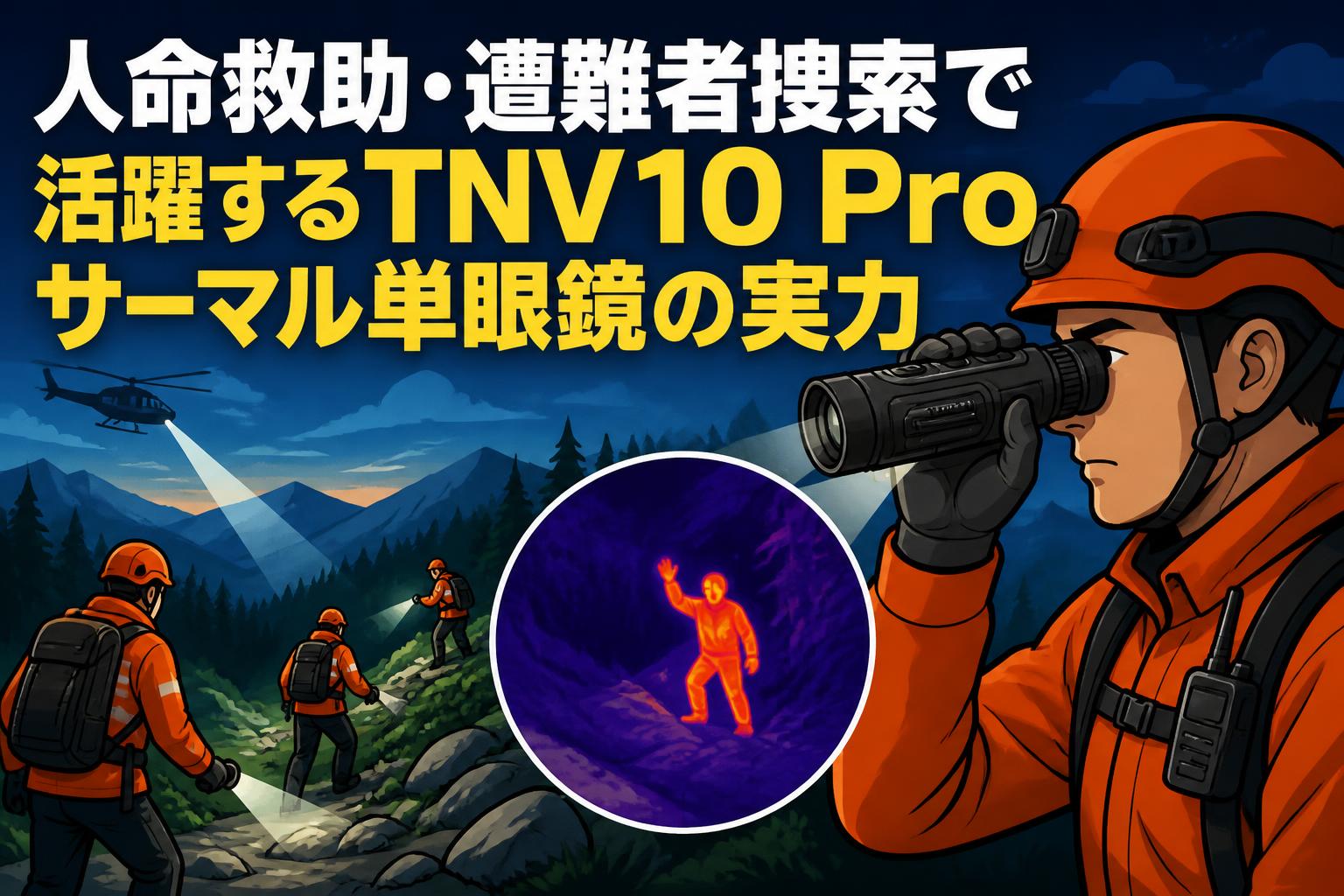 人命救助・遭難者捜索で活躍するTNV10 Proサーマル単眼鏡の実力