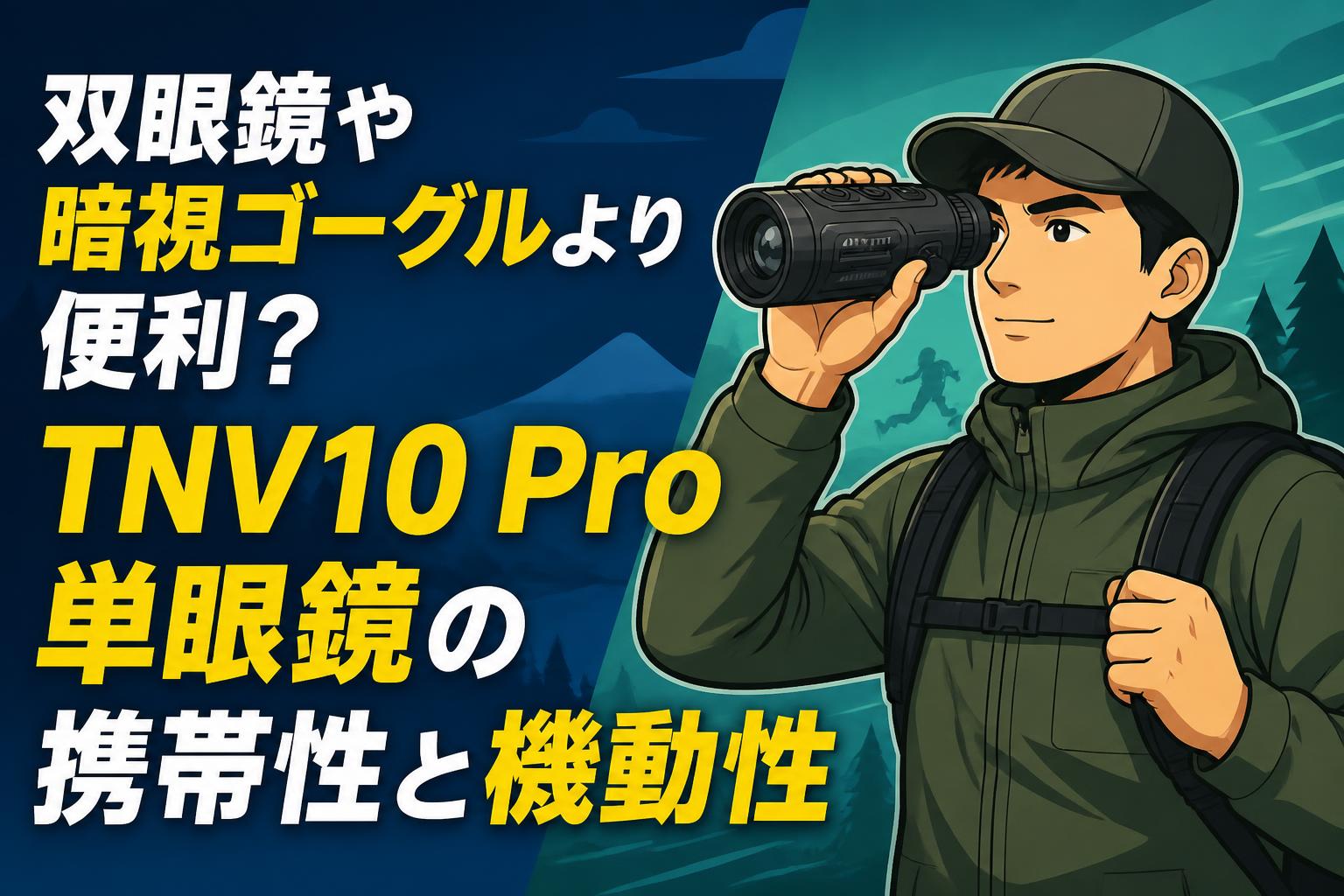 双眼鏡や暗視ゴーグルより便利？TNV10 Pro単眼鏡の携帯性と機動性