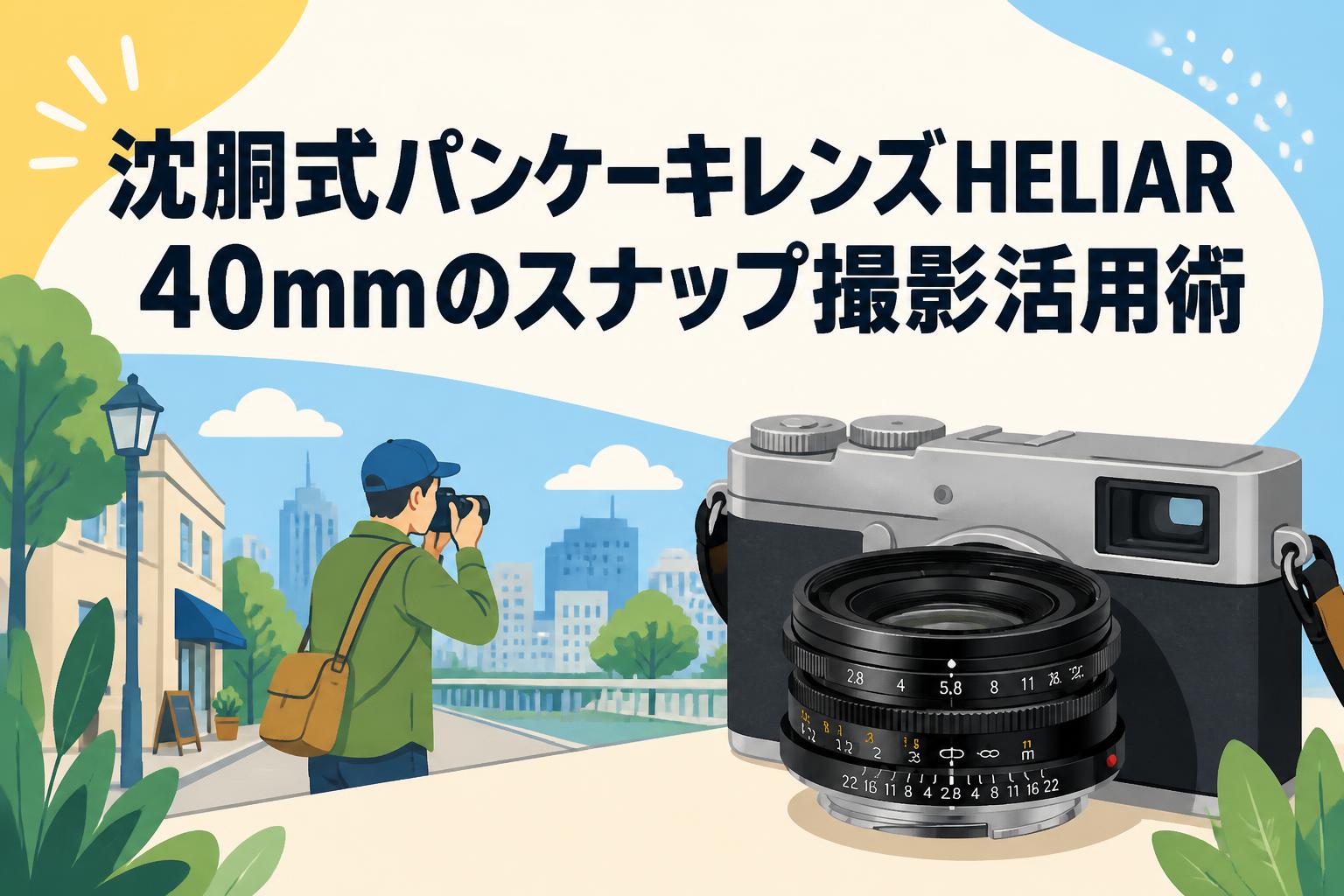沈胴式パンケーキレンズHELIAR 40mmのスナップ撮影活用術