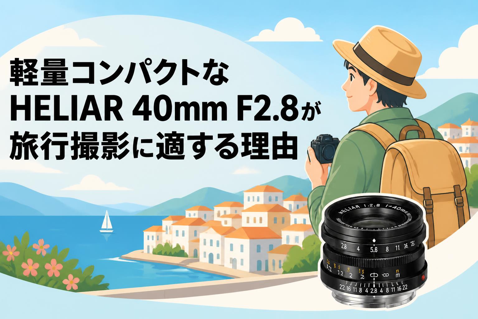 軽量コンパクトなHELIAR 40mm F2.8が旅行撮影に適する理由