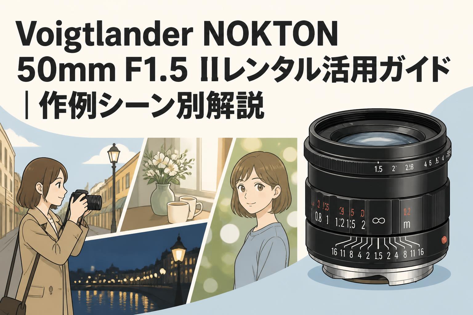 Voigtlander NOKTON 50mm F1.5 IIレンタル活用ガイド｜作例シーン別解説
