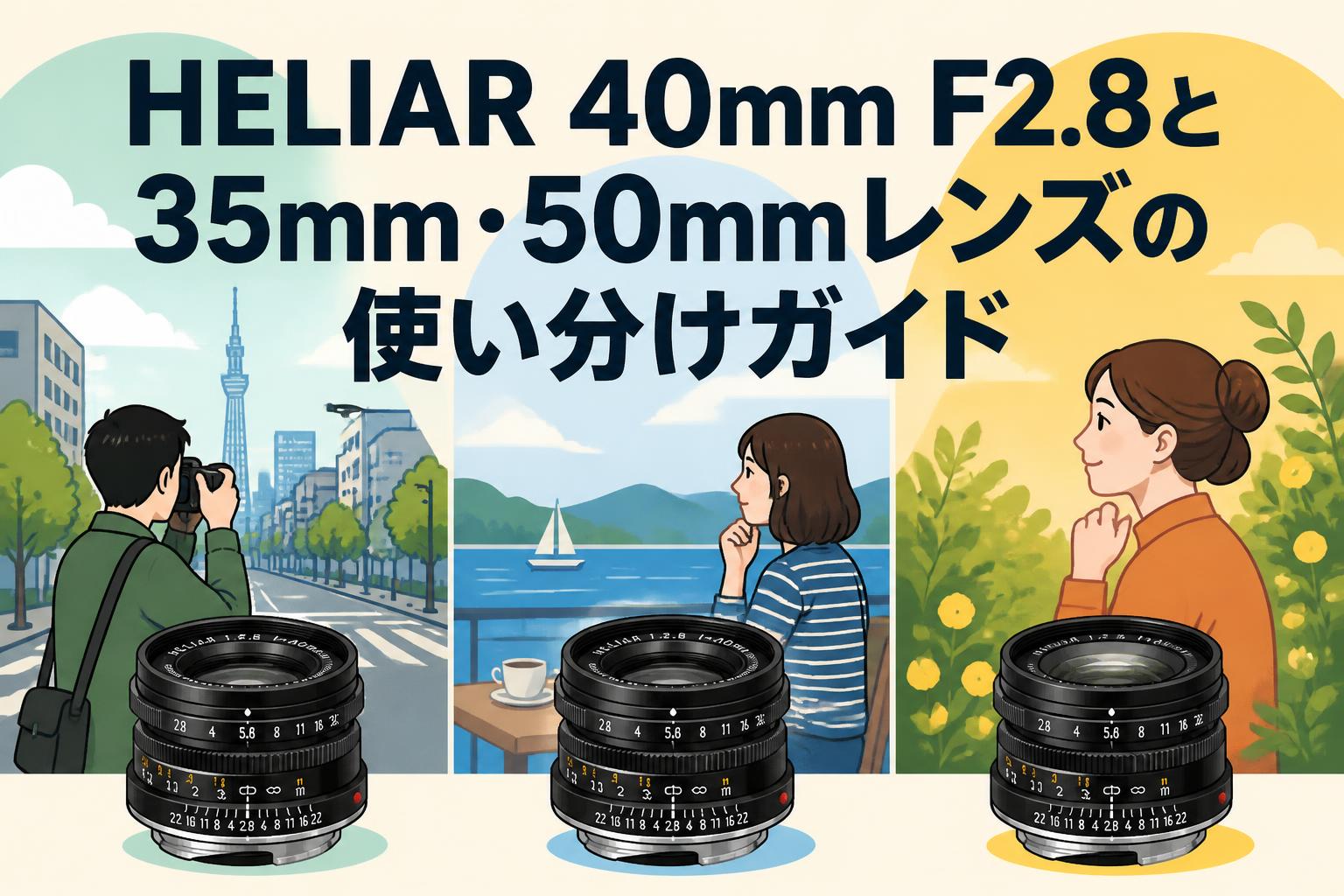 HELIAR 40mm F2.8と35mm・50mmレンズの使い分けガイド