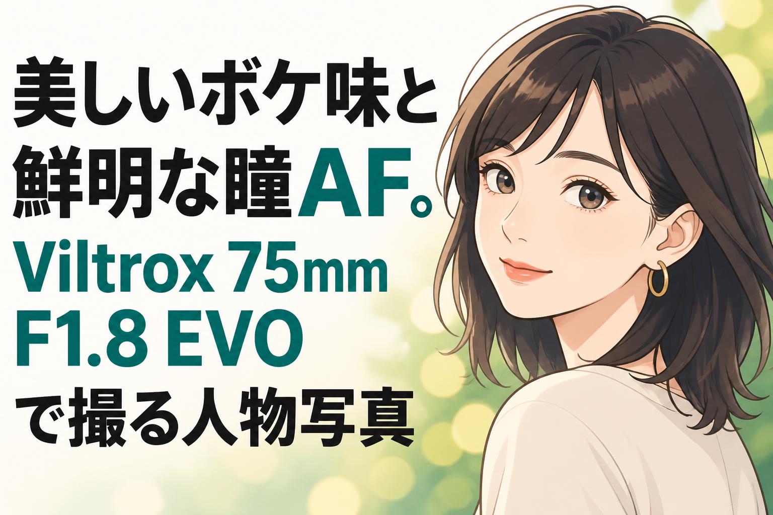 美しいボケ味と鮮明な瞳AF。Viltrox 75mm F1.8 EVOで撮る人物写真