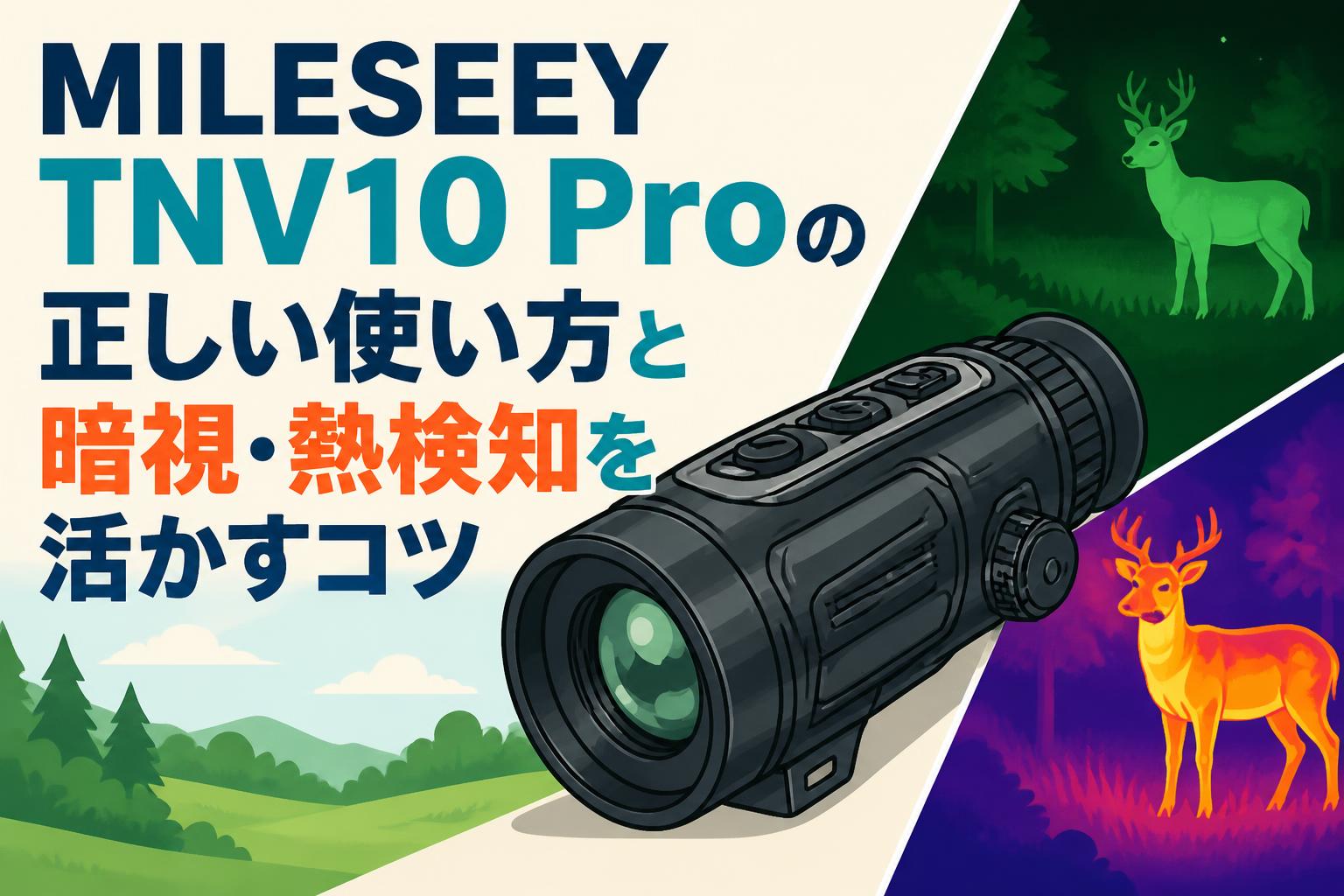 MILESEEY TNV10 Proの正しい使い方と暗視・熱検知を活かすコツ