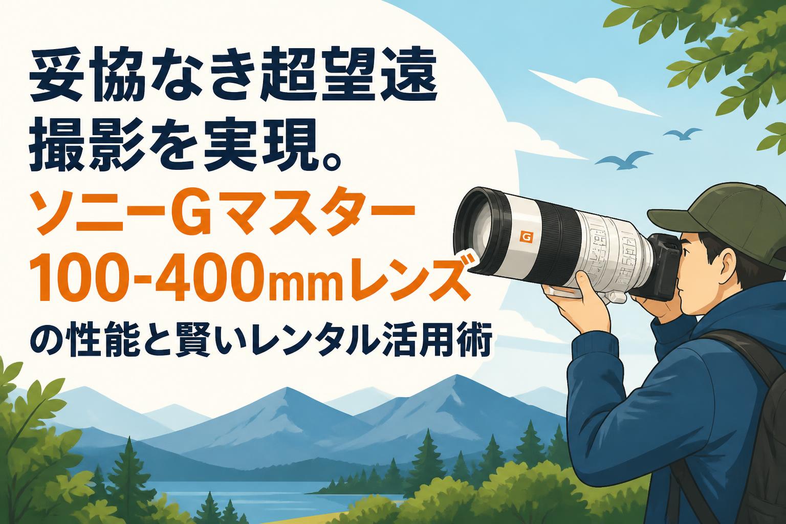 妥協なき超望遠撮影を実現。ソニーGマスター100-400mmレンズの性能と賢いレンタル活用術