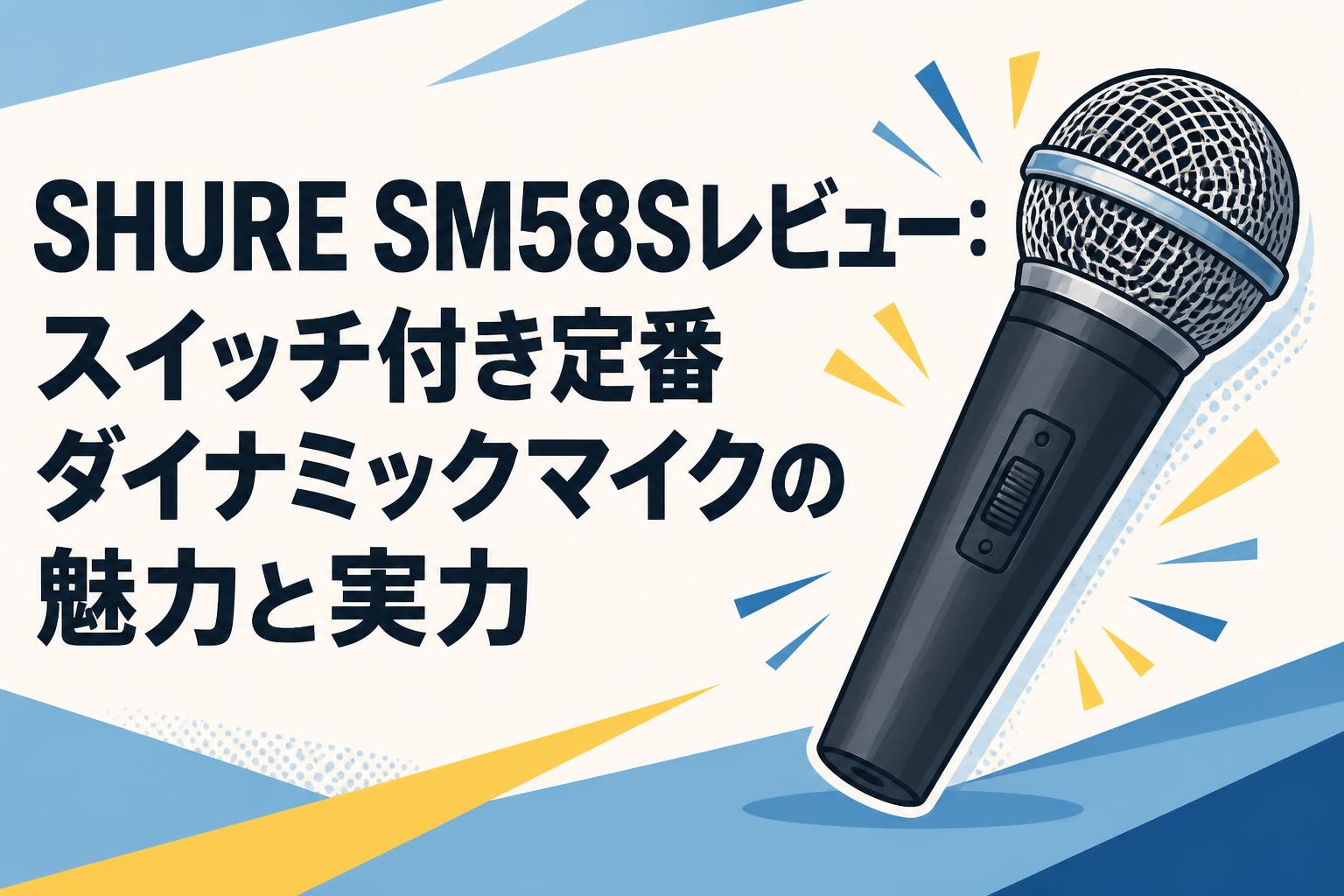 SHURE SM58Sレビュー：スイッチ付き定番ダイナミックマイクの魅力と実力