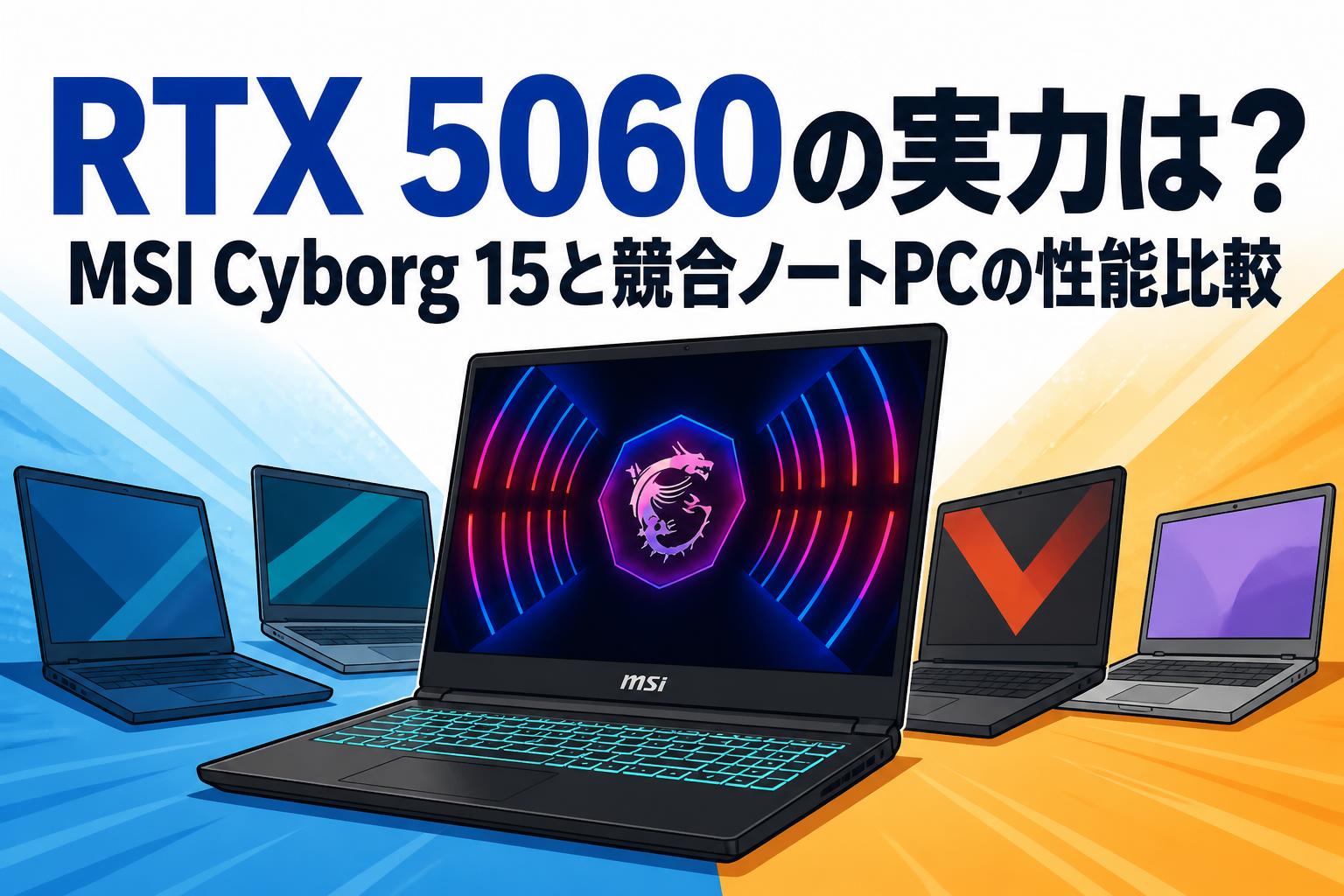RTX 5060の実力は？MSI Cyborg 15と競合ノートPCの性能比較