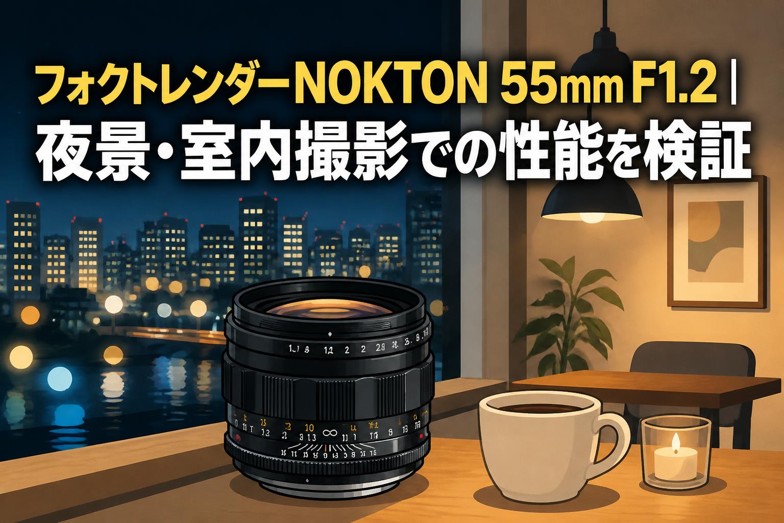 フォクトレンダーNOKTON 55mm F1.2｜夜景・室内撮影での性能を検証