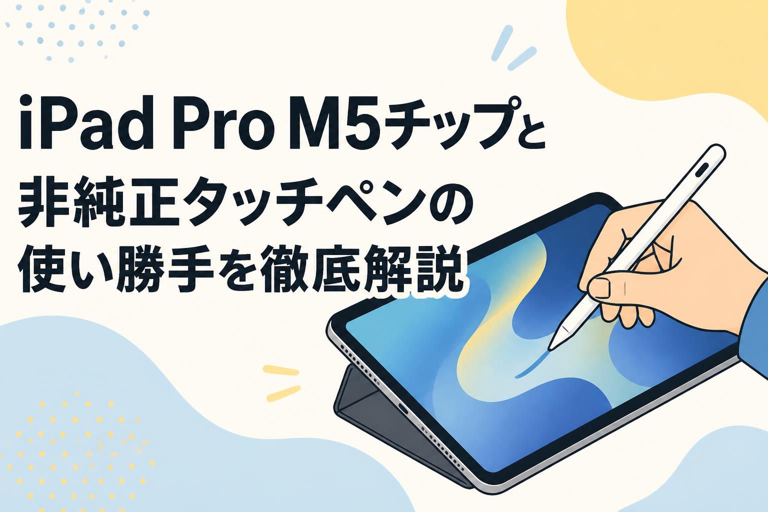 iPad Pro M5チップと非純正タッチペンの使い勝手を徹底解説