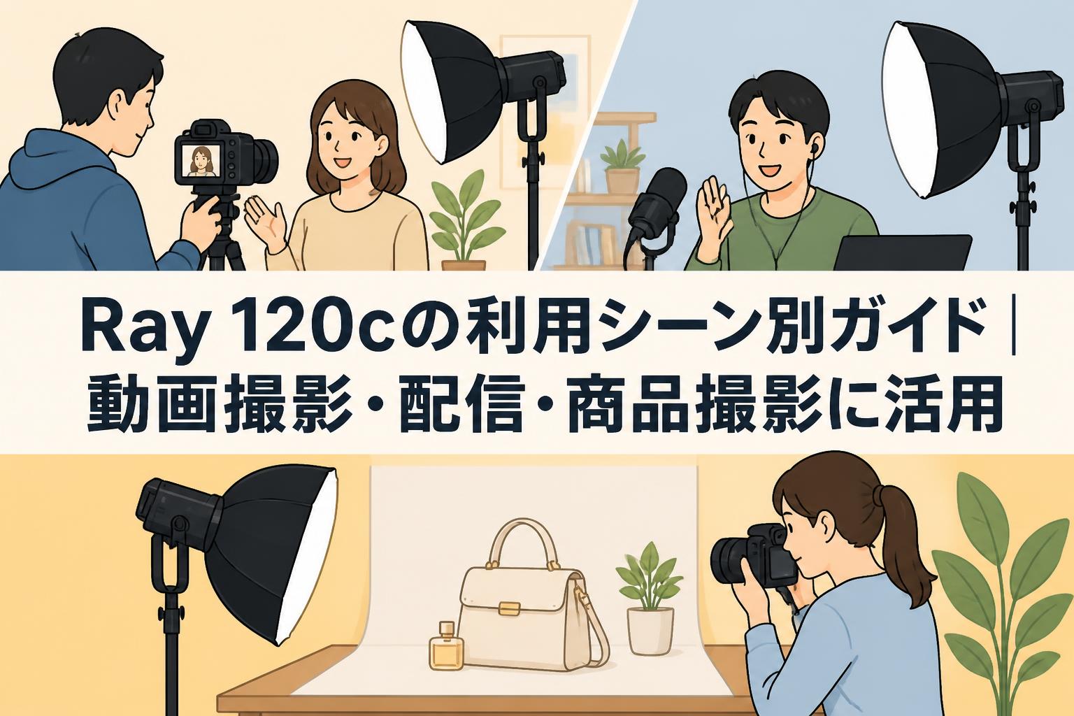 Ray 120cの利用シーン別ガイド｜動画撮影・配信・商品撮影に活用