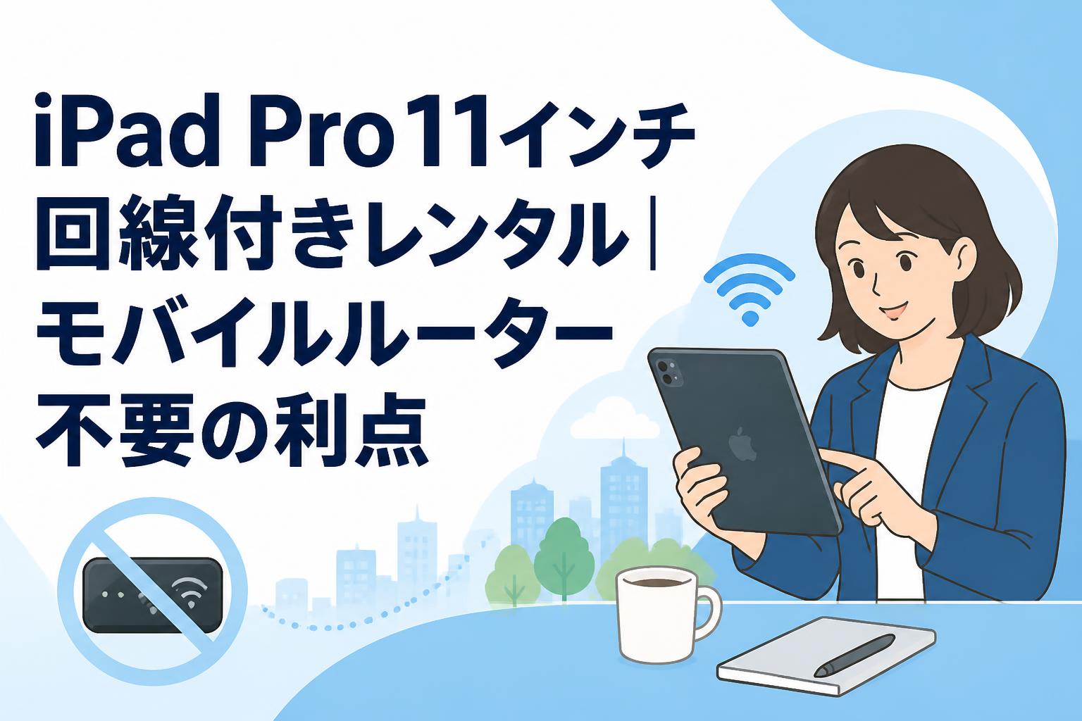 iPad Pro 11インチ回線付きレンタル｜モバイルルーター不要の利点