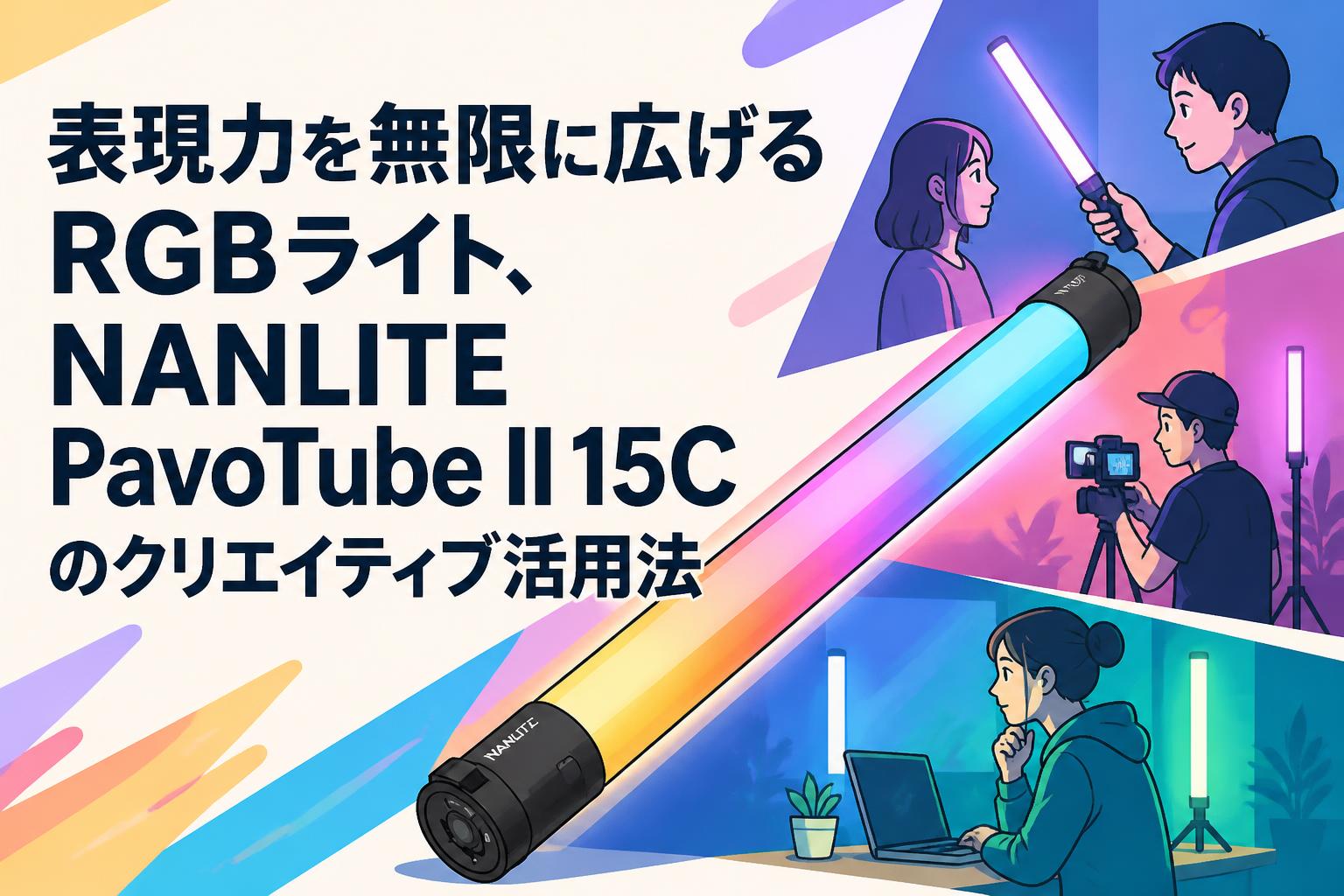 表現力を無限に広げるRGBライト、NANLITE PavoTube II 15Cのクリエイティブ活用法