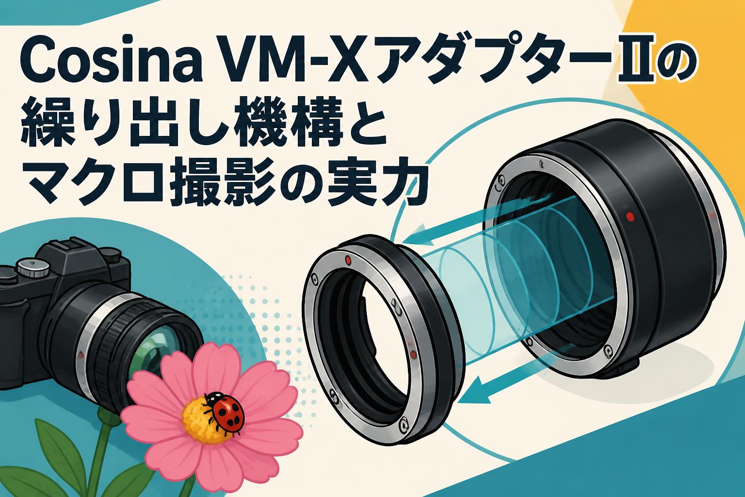 Cosina VM-XアダプターⅡの繰り出し機構とマクロ撮影の実力