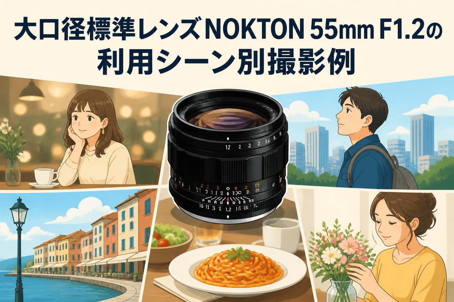 大口径標準レンズNOKTON 55mm F1.2の利用シーン別撮影例