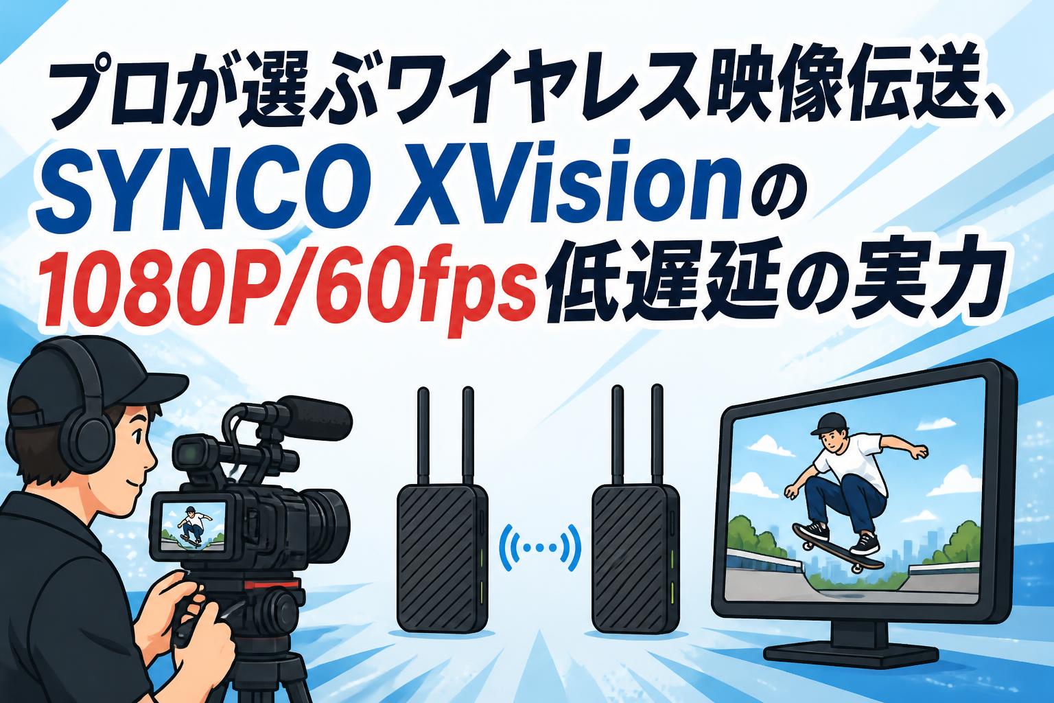 プロが選ぶワイヤレス映像伝送、SYNCO XVisionの1080P/60fps低遅延の実力