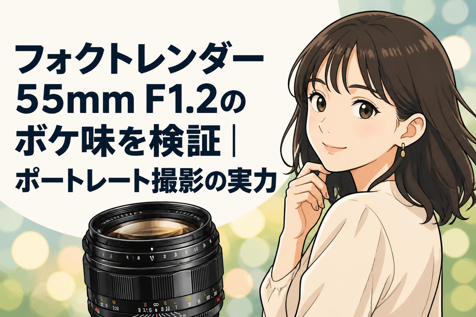 フォクトレンダー55mm F1.2のボケ味を検証｜ポートレート撮影の実力