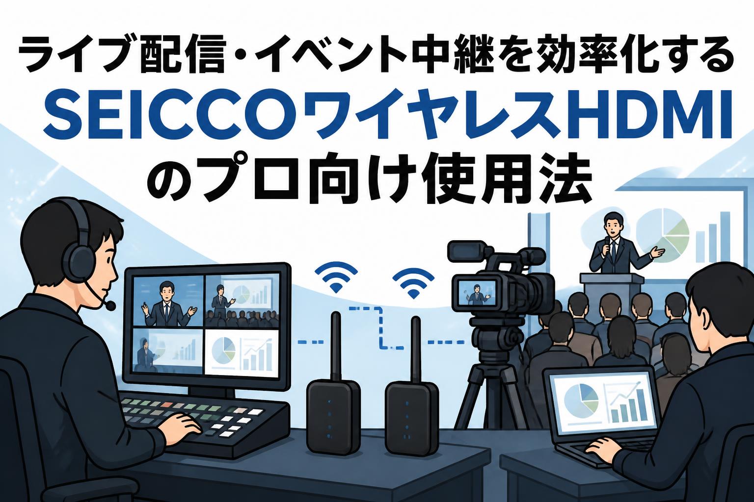 ライブ配信・イベント中継を効率化するSEICCOワイヤレスHDMIのプロ向け使用法
